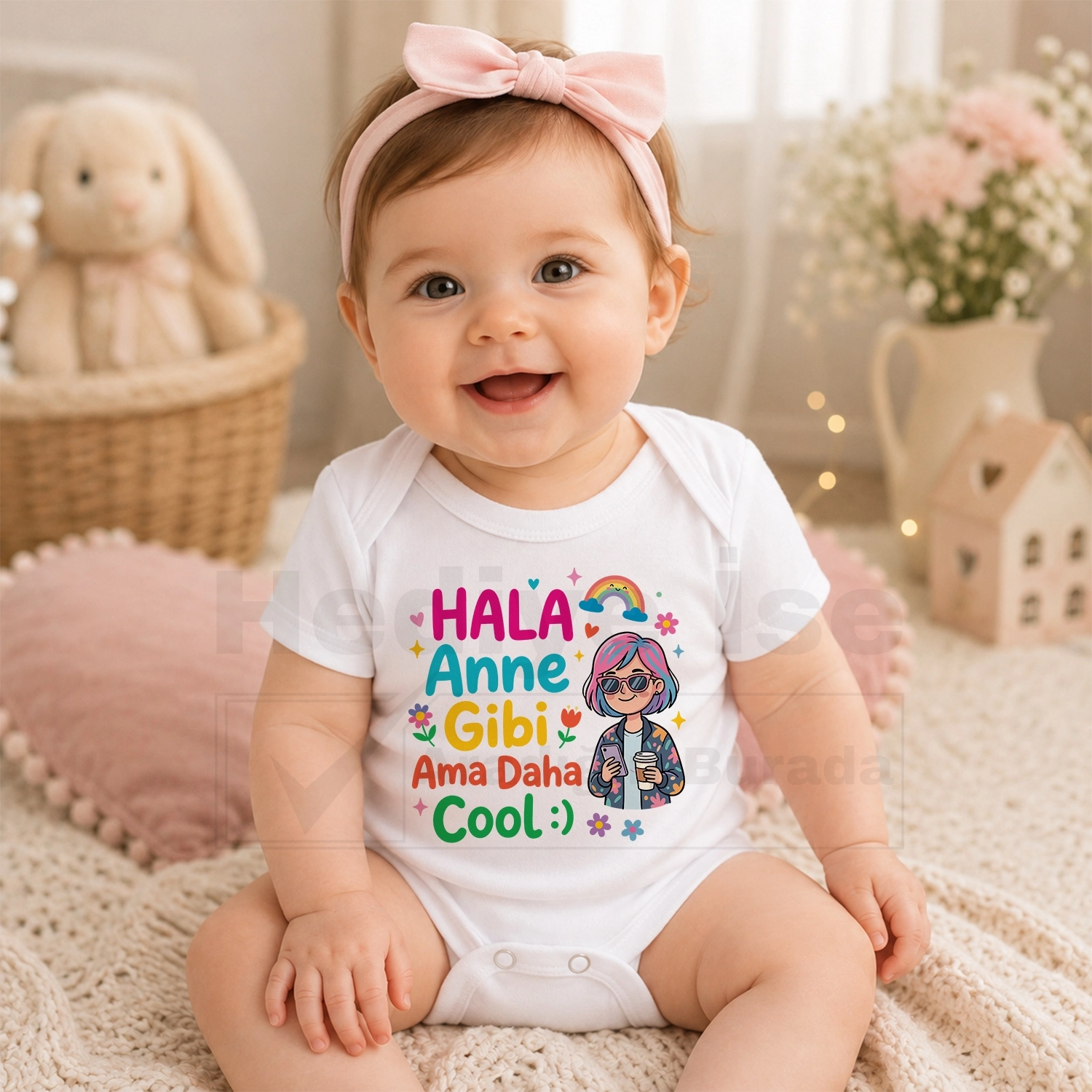 Hala Anne Gibi Ama Daha Cool - Bebek Body Zıbın