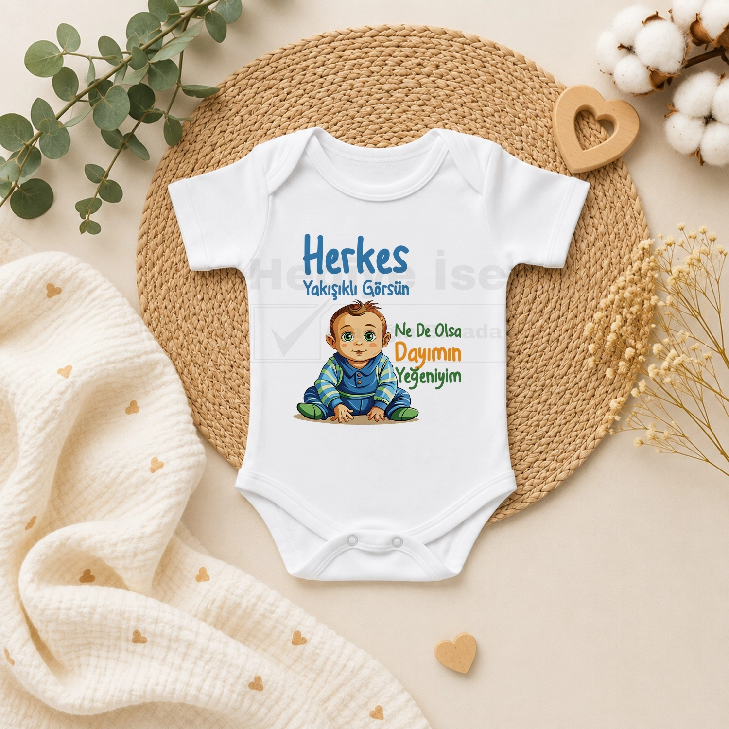 Herkes Yakışıklı Görsün Ne De Olsa Dayımın Yeğeniyim - Bebek Body Zıbın