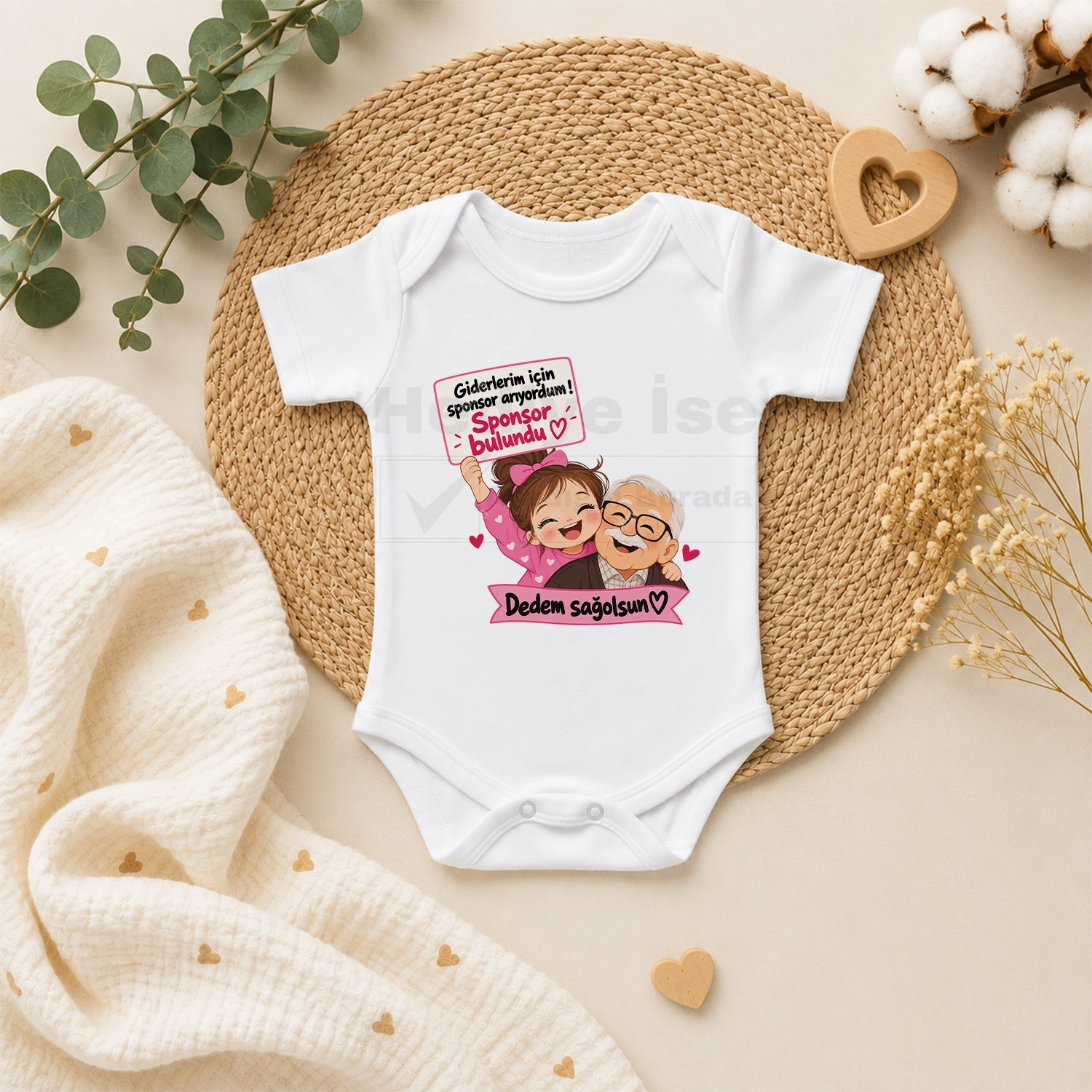 Giderlerim İçin Sponsor Arıyordum Sponsor Bulundu Dedem Sağolsun - Bebek Body Zıbın