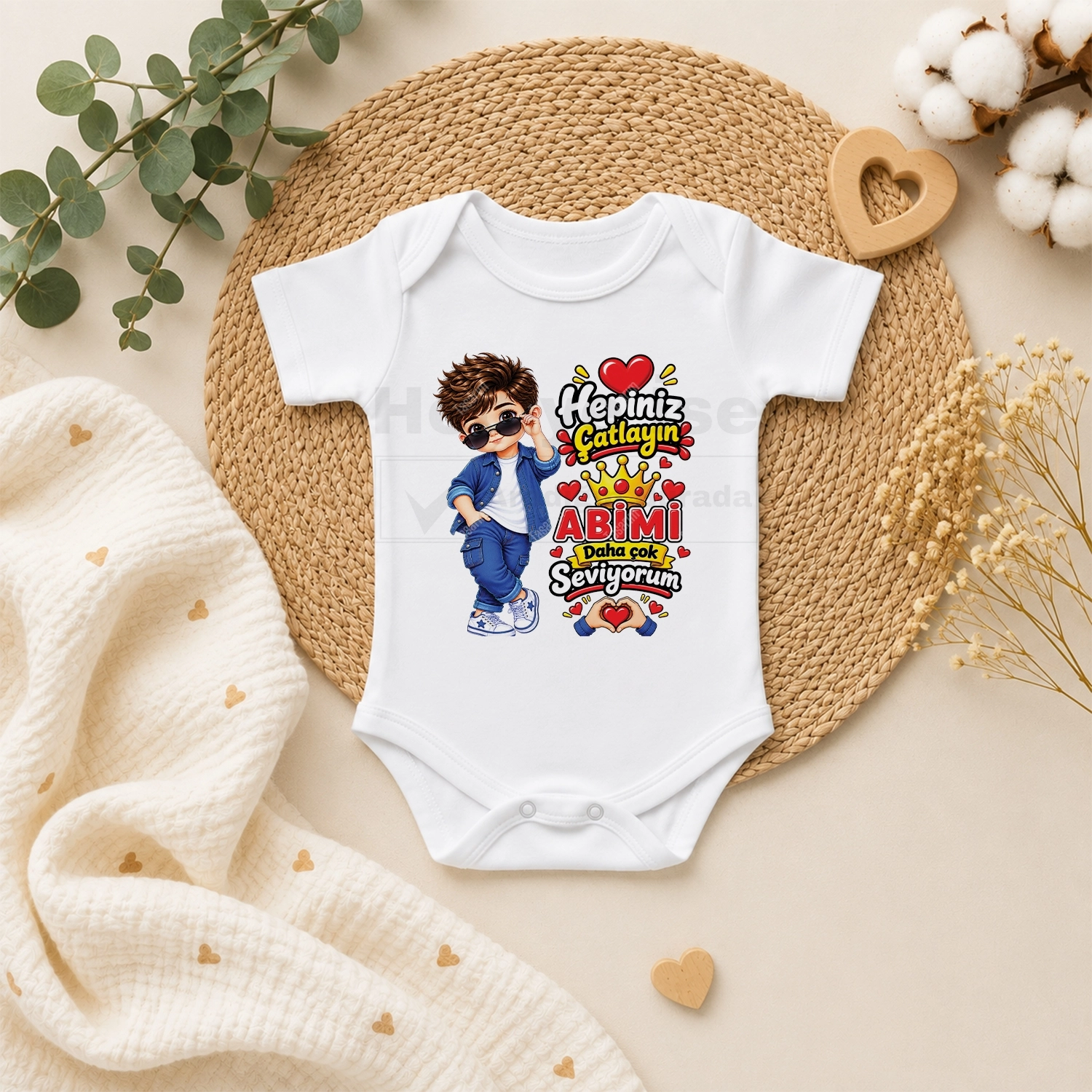 Hepiniz Çatlayın Abimi Daha Çok Seviyorum - Bebek Body Zıbın