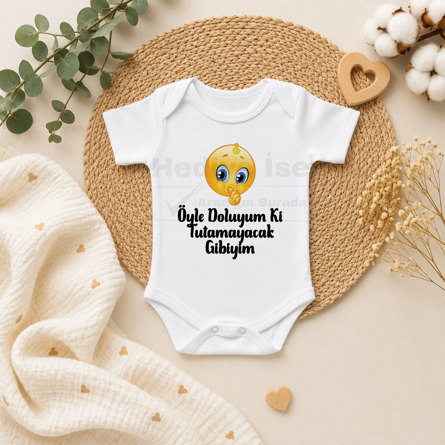 Öyle Doluyum Ki Tutamayacak Gibiyim - Bebek Body Zıbın