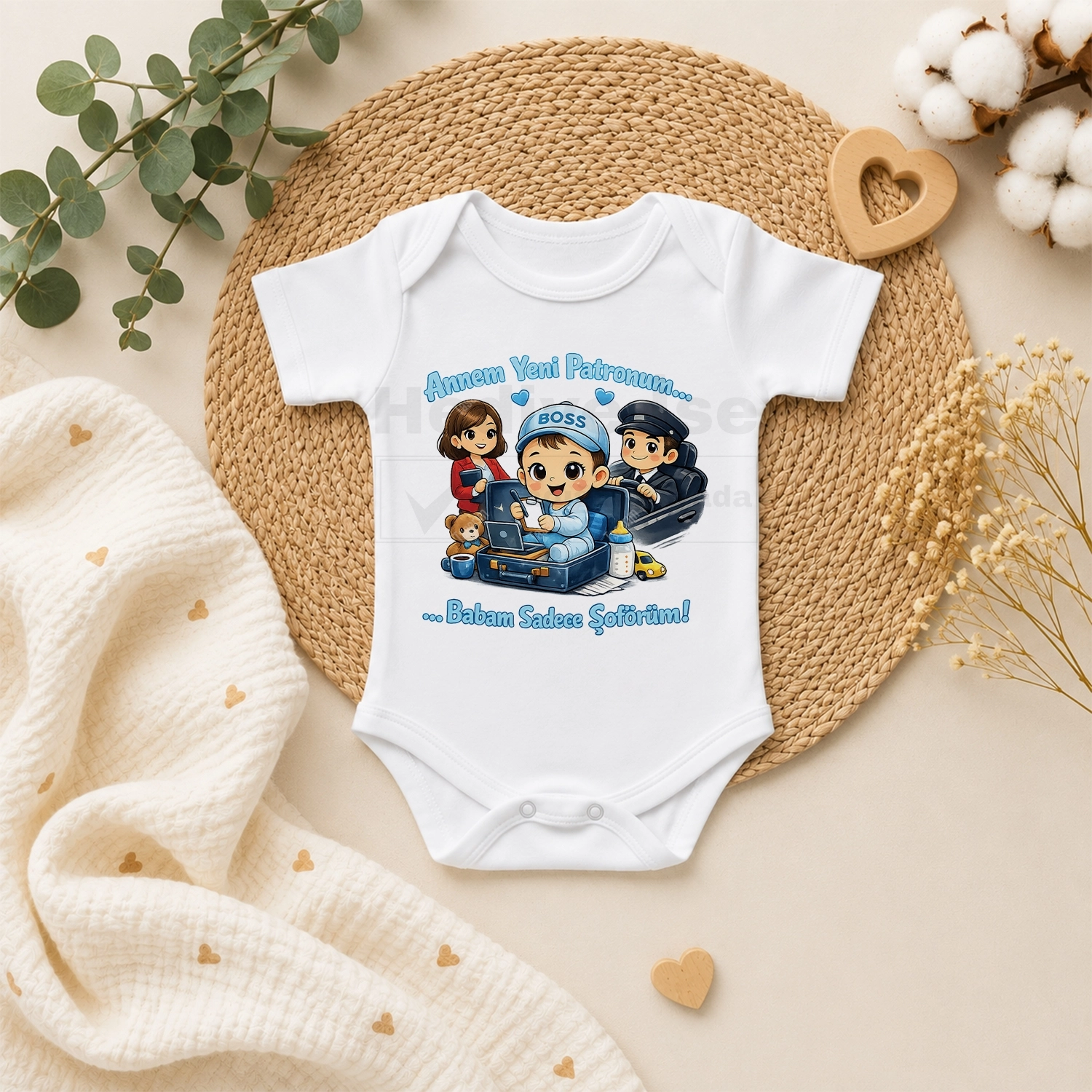 Annem Yeni Patronum Babam Sadece Şoförüm - Bebek Body Zıbın