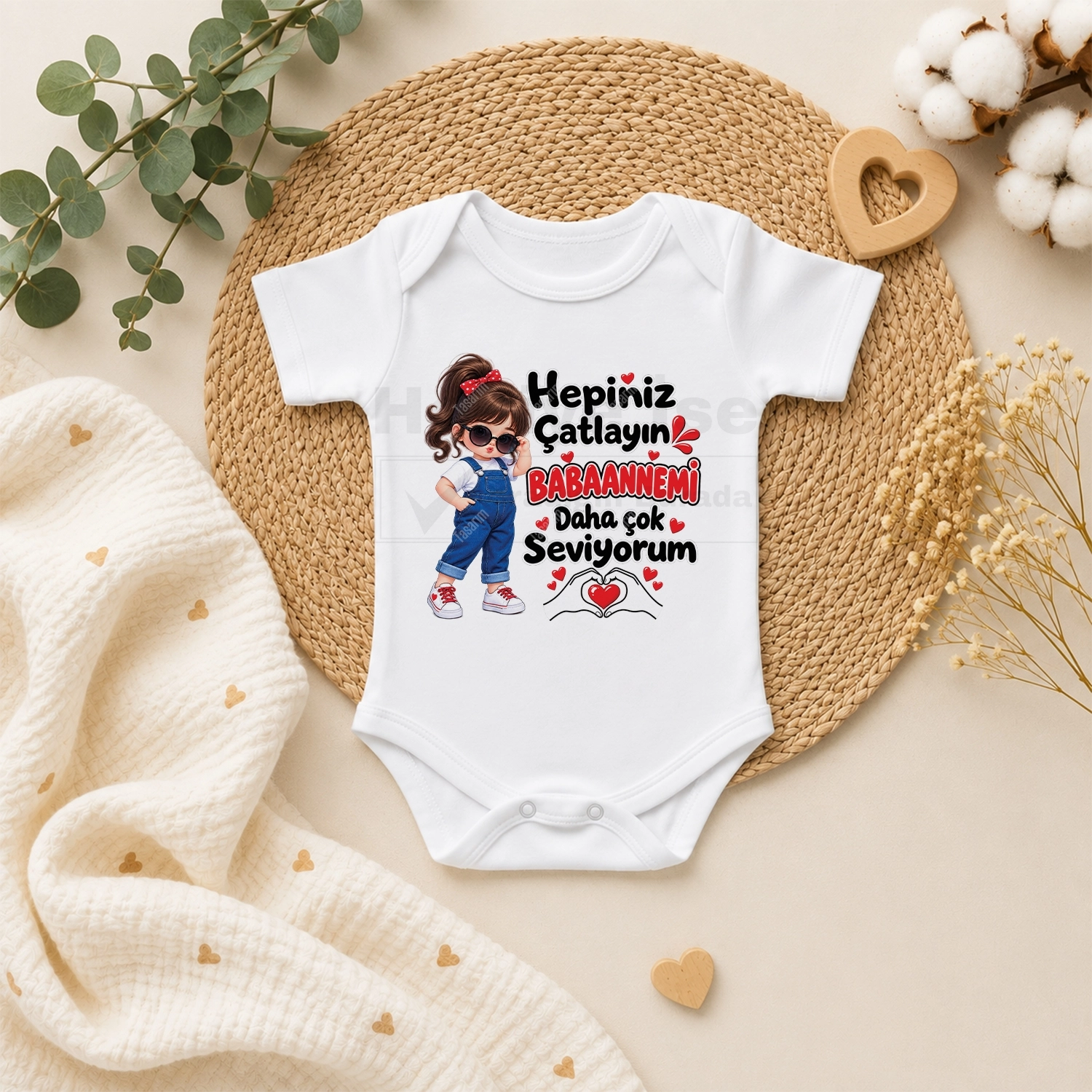 Hepiniz Çatlayın Babaannemi Daha Çok Seviyorum - Bebek Body Zıbın