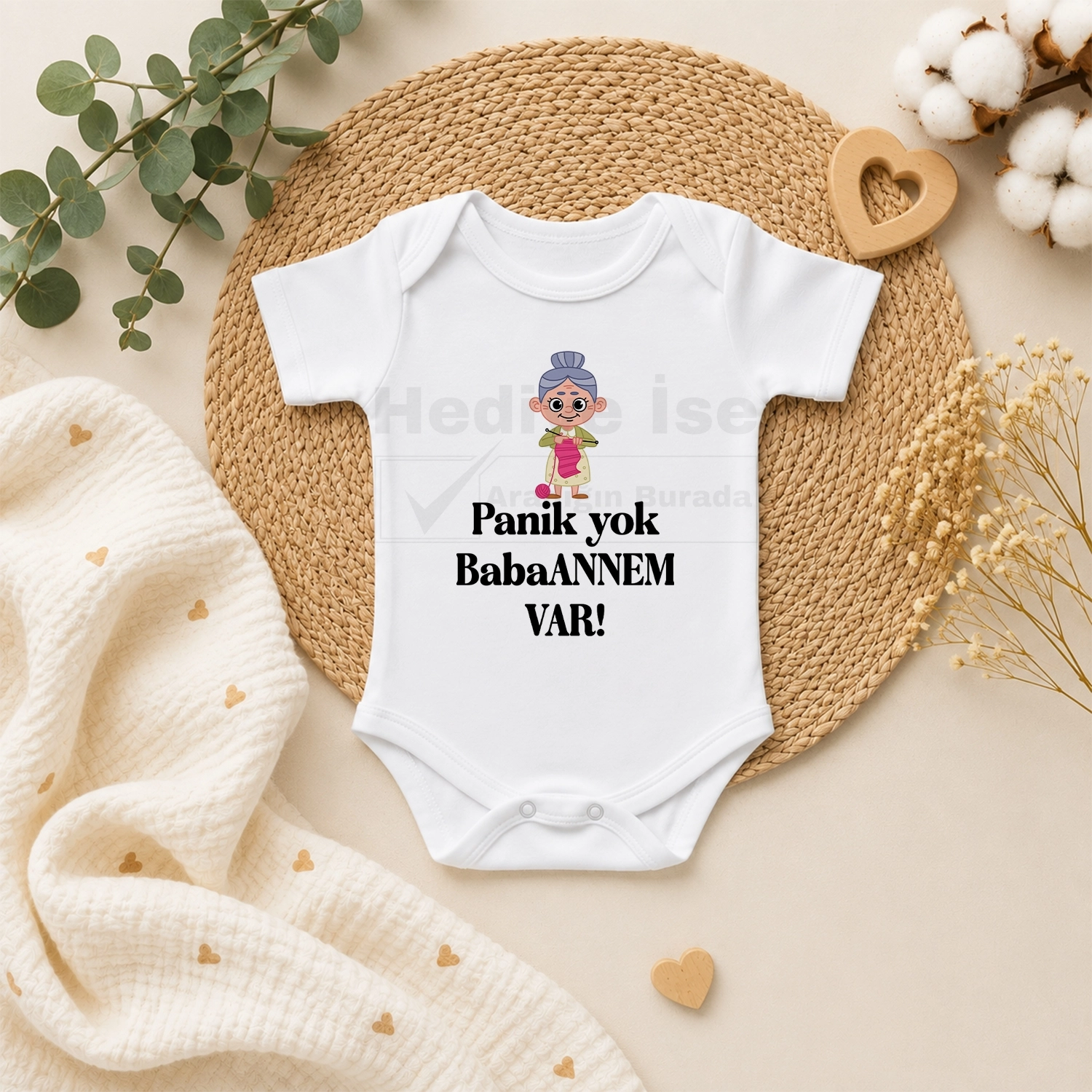 Panik Yok Babaannem Var - Bebek Body Zıbın
