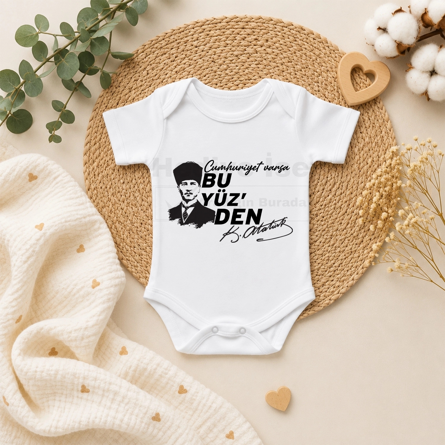 Cumhuriyet Varsa Bu Yüzden - Bebek Body Zıbın