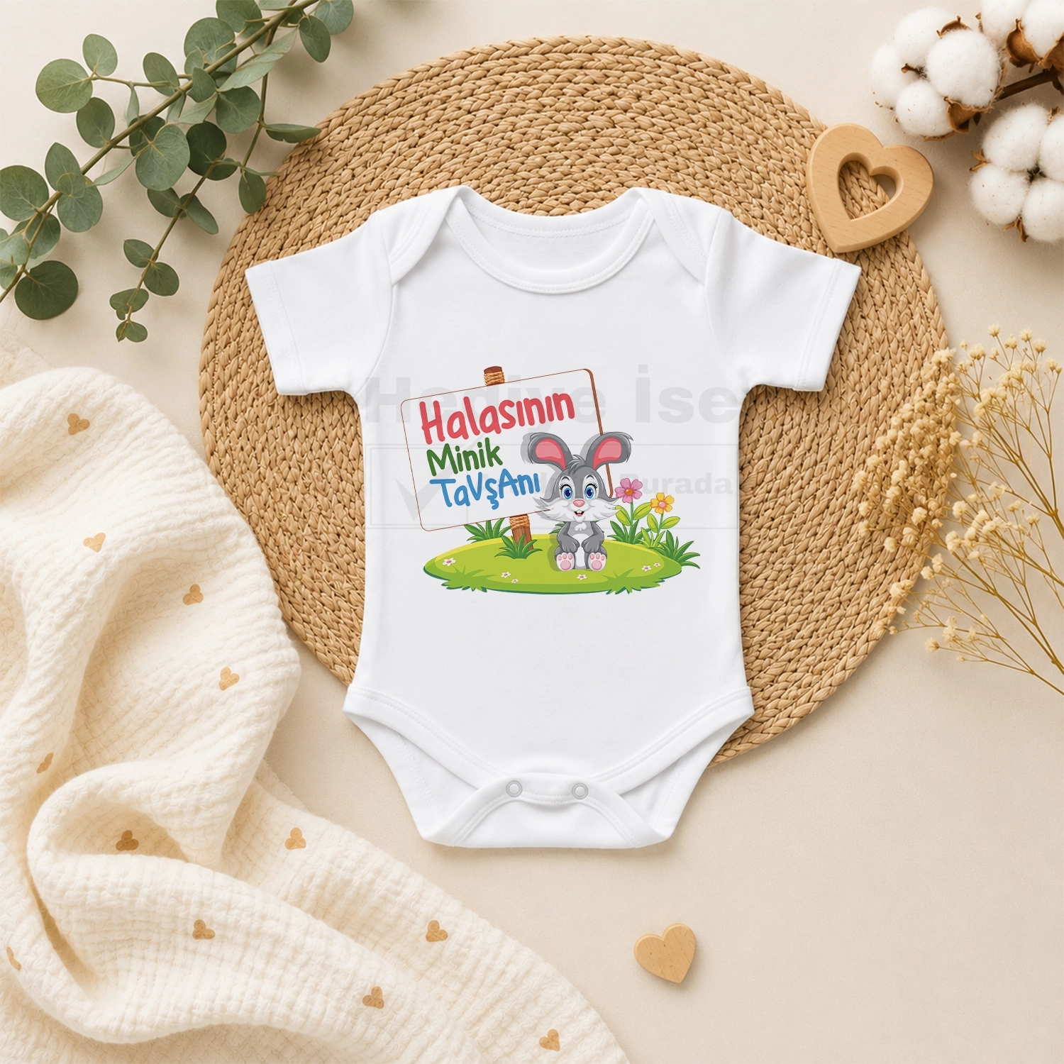 Halasının Minik Tavşanı - Bebek Body Zıbın
