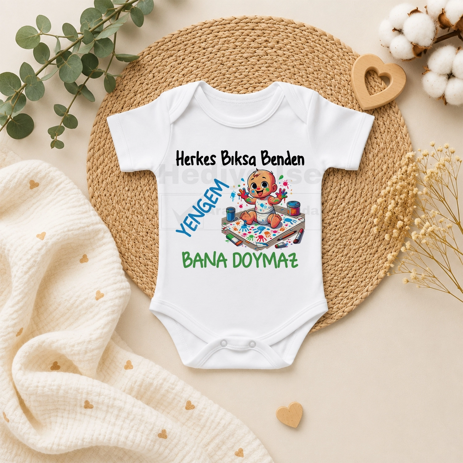 Herkes Bıksa Benden Yengem Bana Doymaz - Bebek Body Zıbın