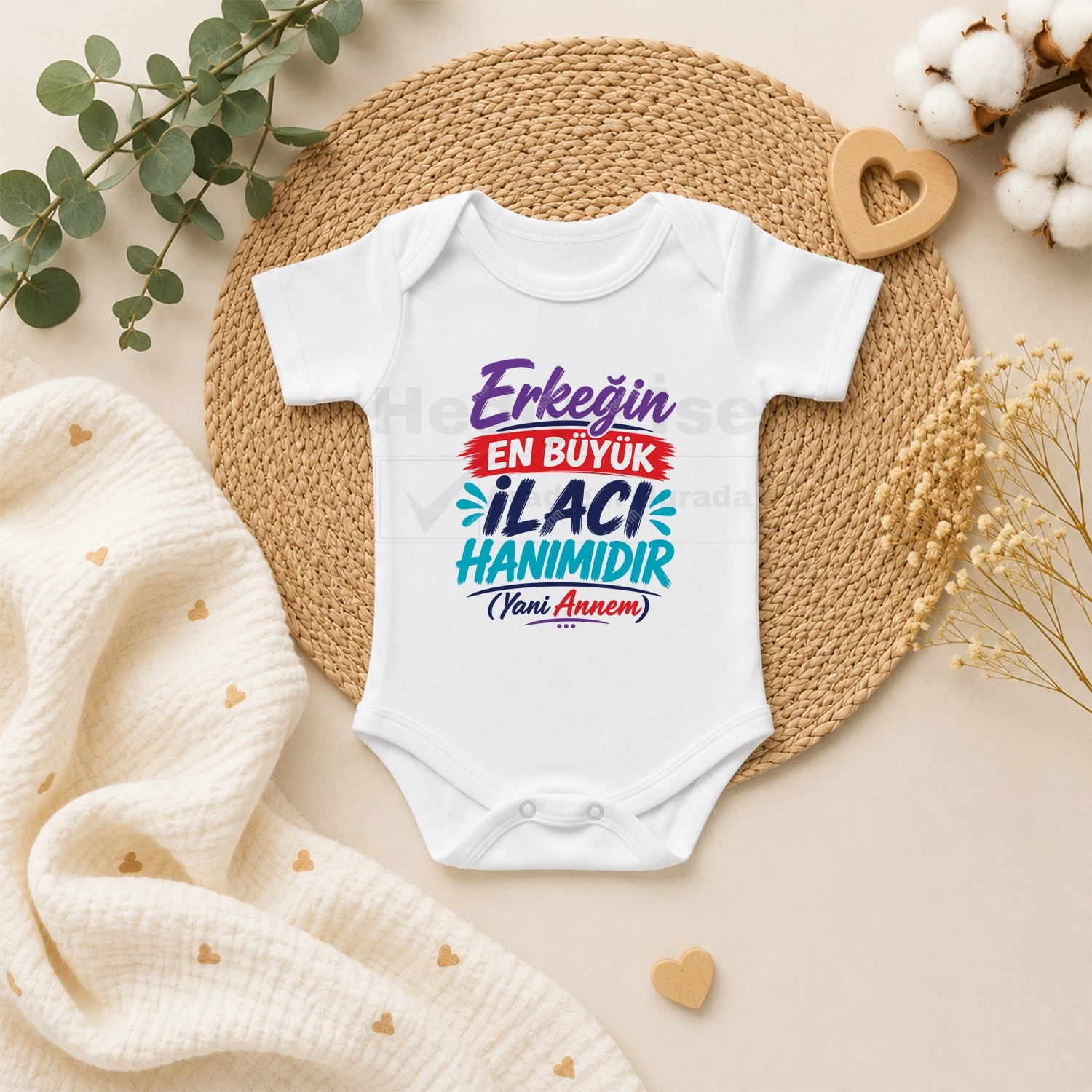 Erkeğin En Büyük İlacı Hanımıdır Yani Annem - Bebek Body Zıbın