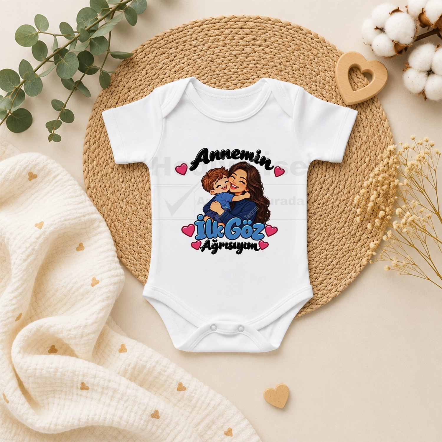 Annemin İlk Göz Ağrısıyım - Bebek Body Zıbın