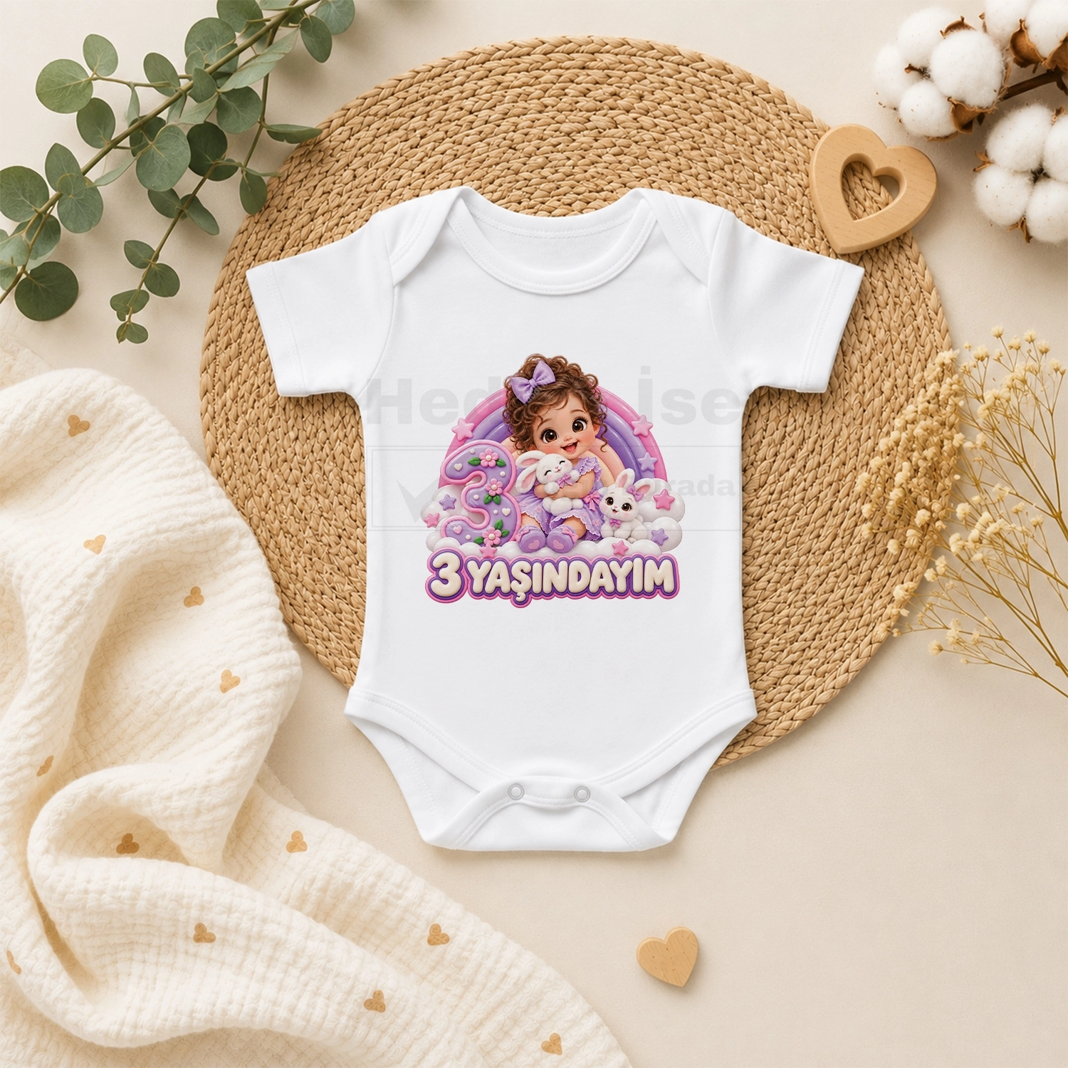 3 Yaşındayım - Bebek Body Zıbın