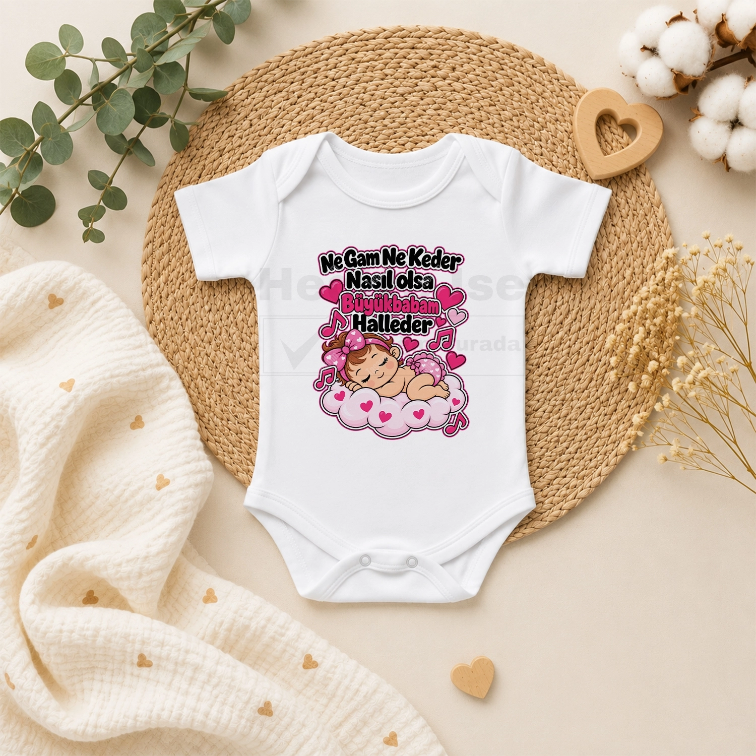 Ne Gam Ne Keder Nasıl Olsa Büyükbabam Halleder - Bebek Body Zıbın