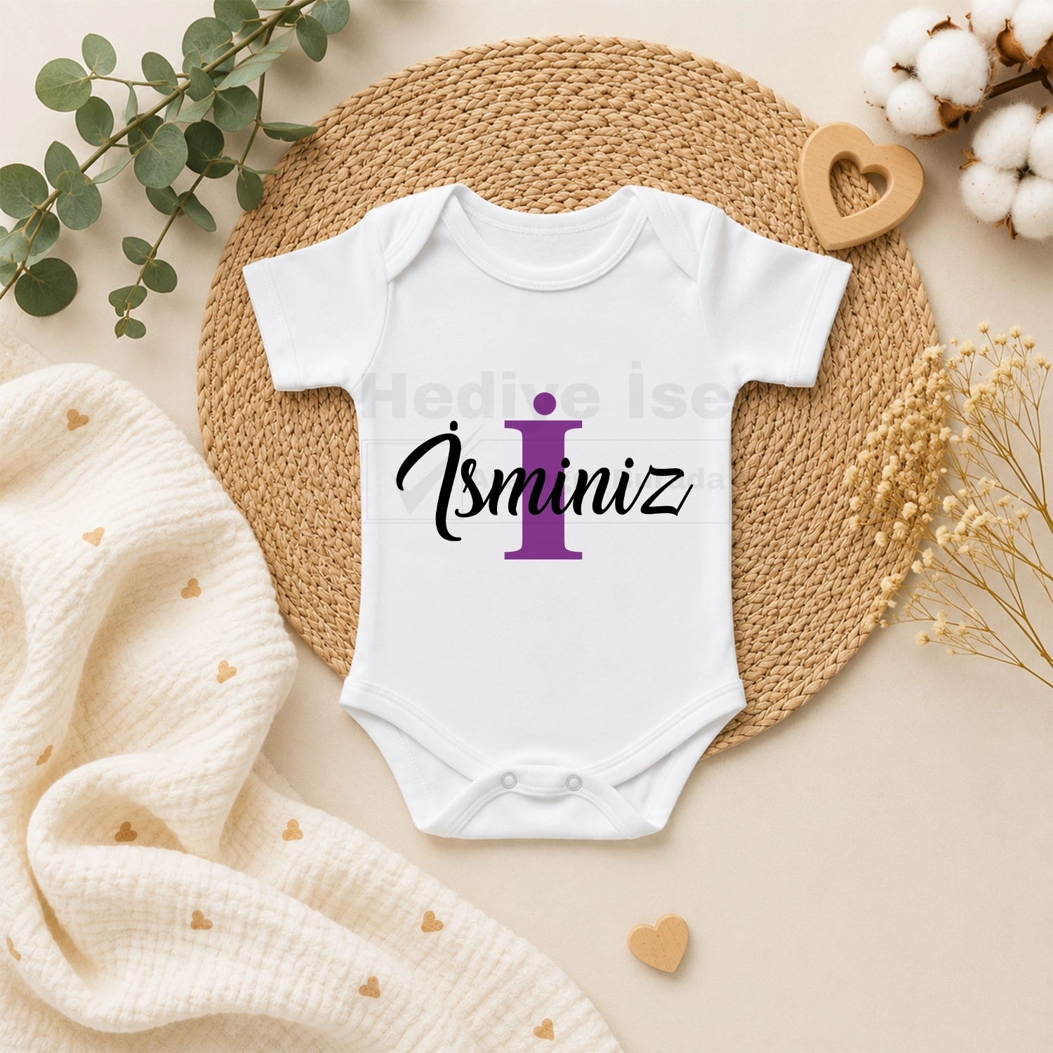 Kişileştirilmiş İsim Soyisim - Bebek Body Zıbın