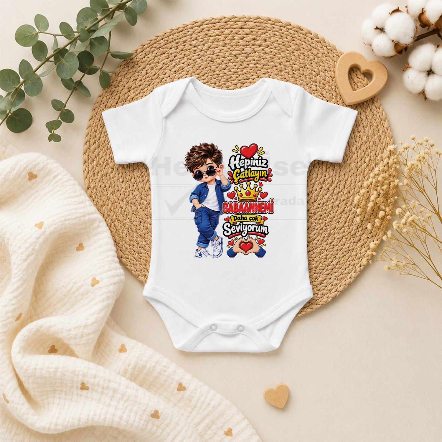Hepiniz Çatlayın Babaannemi Daha Çok Seviyorum - Bebek Body Zıbın