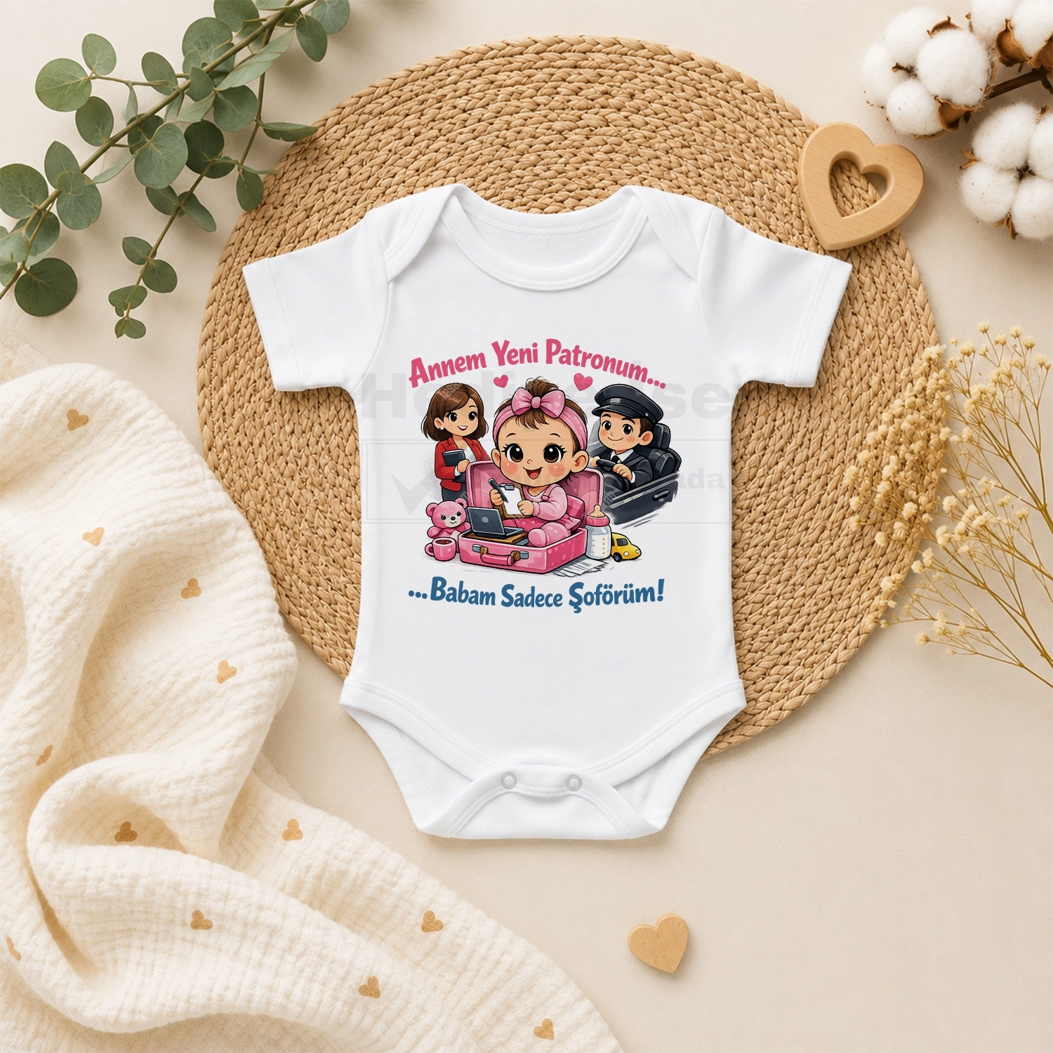 Annem Yeni Patronum Babam Sadece Şoförüm - Bebek Body Zıbın