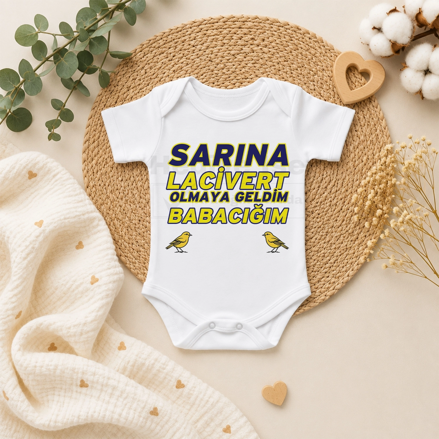 Sarına Lacivert Olmaya Geldim Babacığım - Bebek Body Zıbın