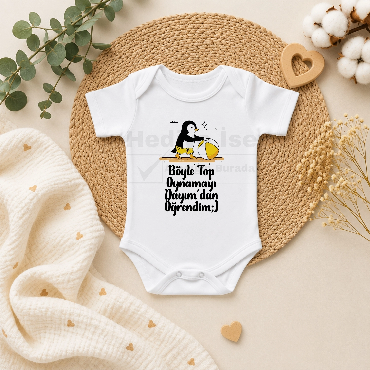 Böyle Top Oynamayı Dayım’dan Öğrendim - Bebek Body Zıbın