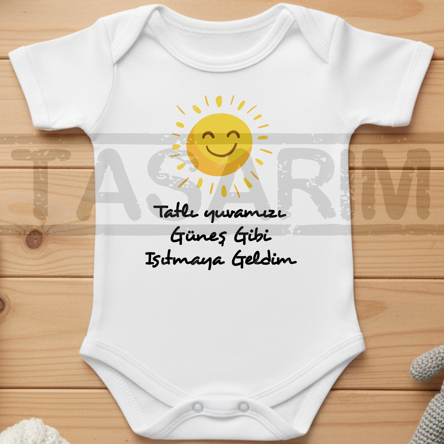 Tatlı Yuvamızı Güneş Gibi Isıtmaya Geldim - Bebek Body Zıbın