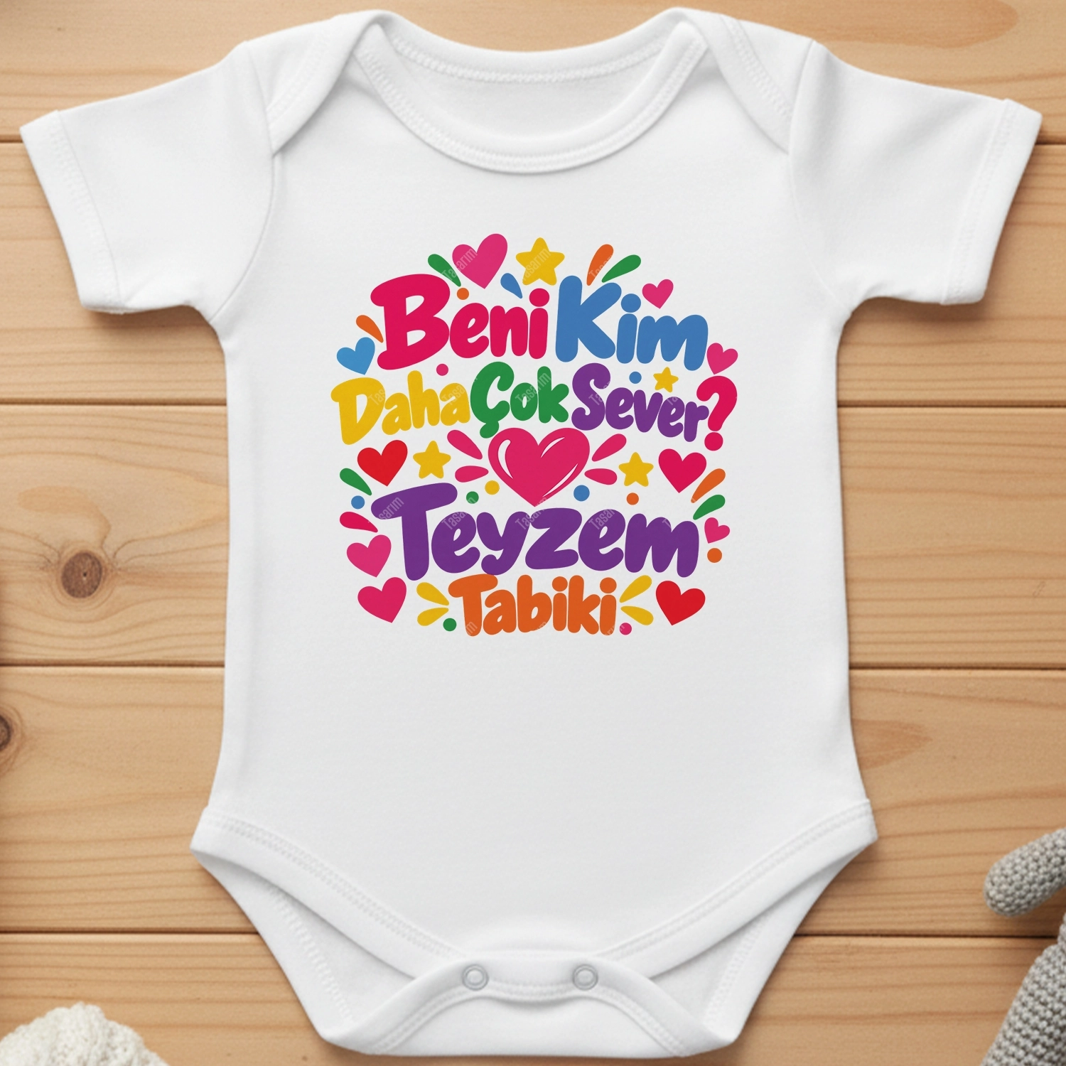 Beni Kim Daha Çok Sever Teyzem Tabiki - Bebek Body Zıbın