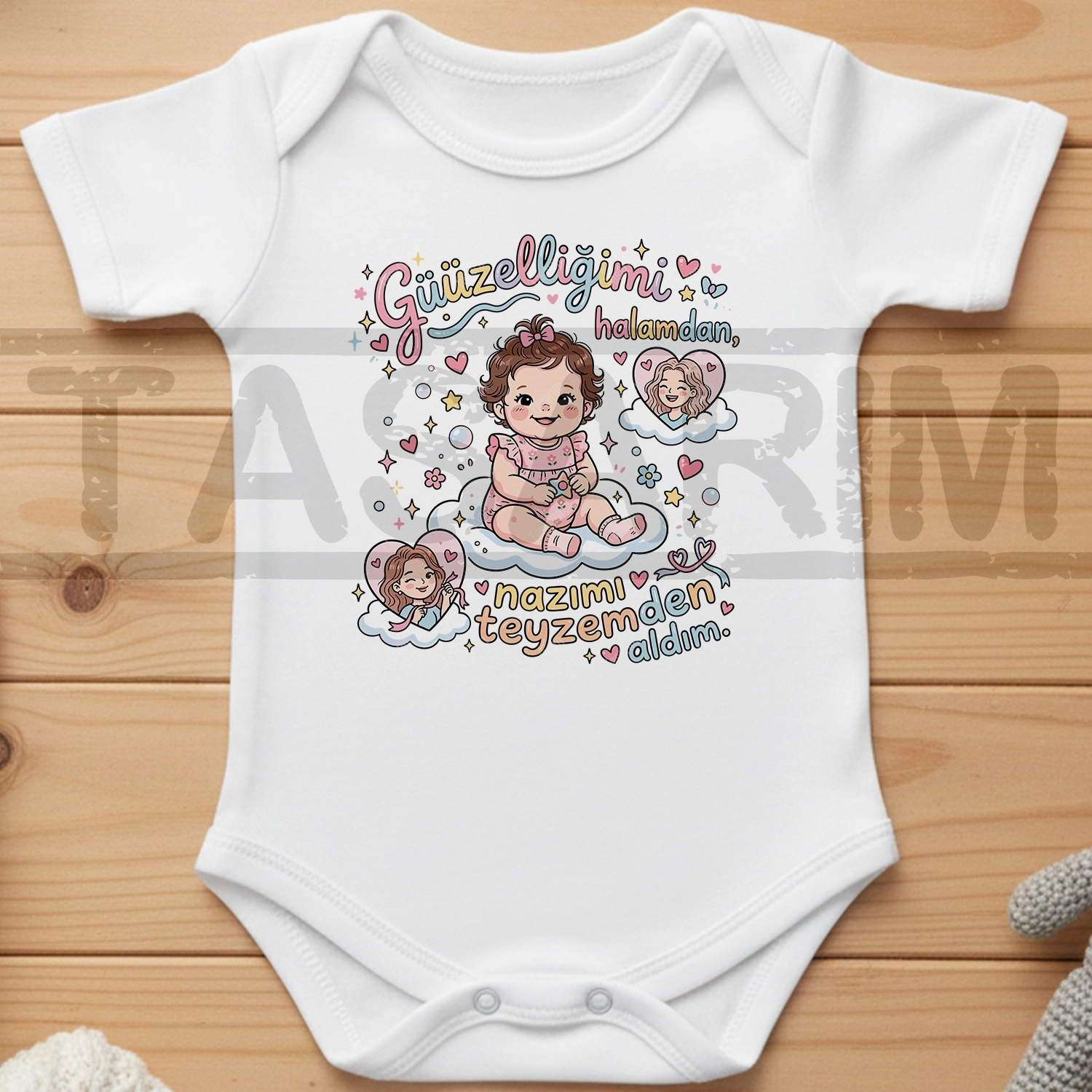 Güzelliğimi Halamdan Nazımı Teyzemden Aldım - Bebek Body Zıbın
