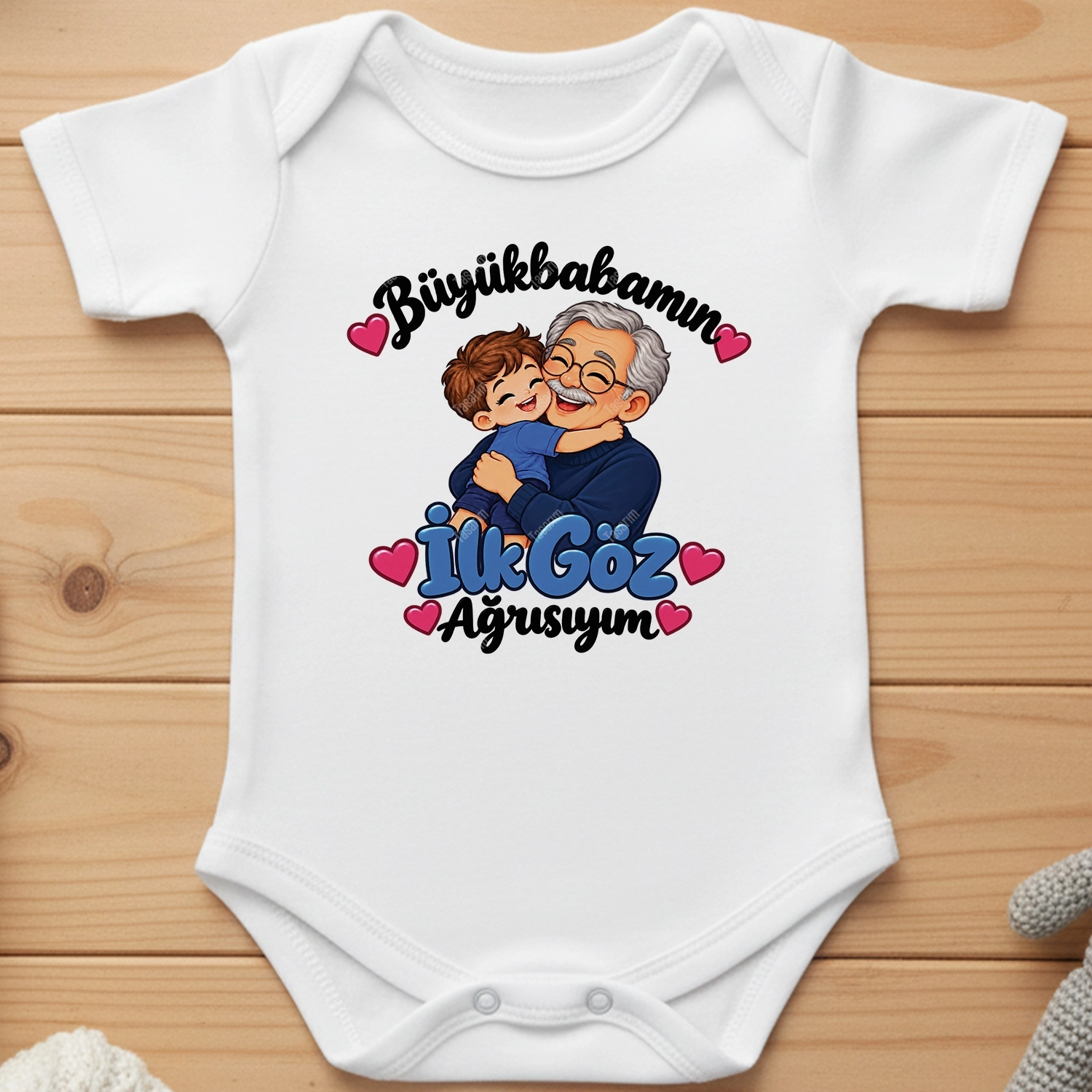 Büyükbabamın İlk Göz Ağrısıyım - Bebek Body Zıbın