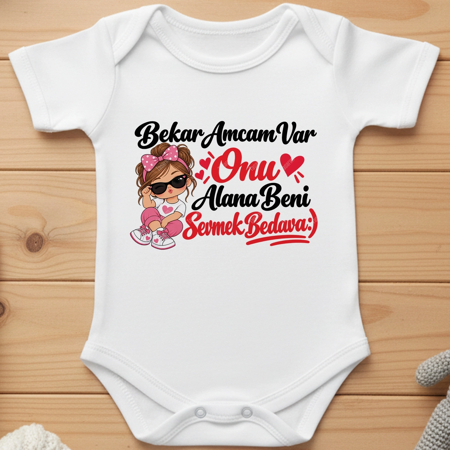 Bekar Amcam Var Onu Alana Beni Sevmek Bedava - Bebek Body Zıbın