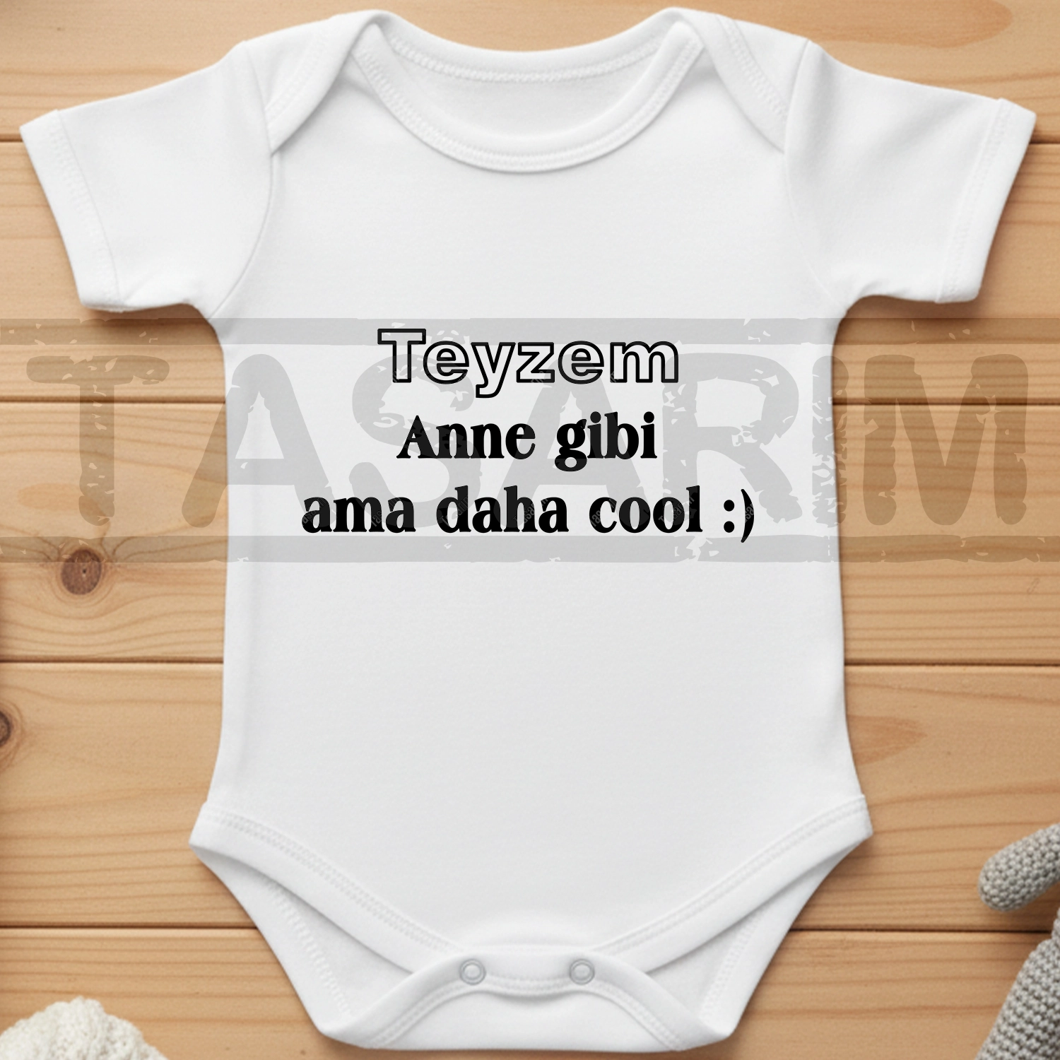 Teyzem Anne gibi Ama Daha Cool - Bebek Body Zıbın
