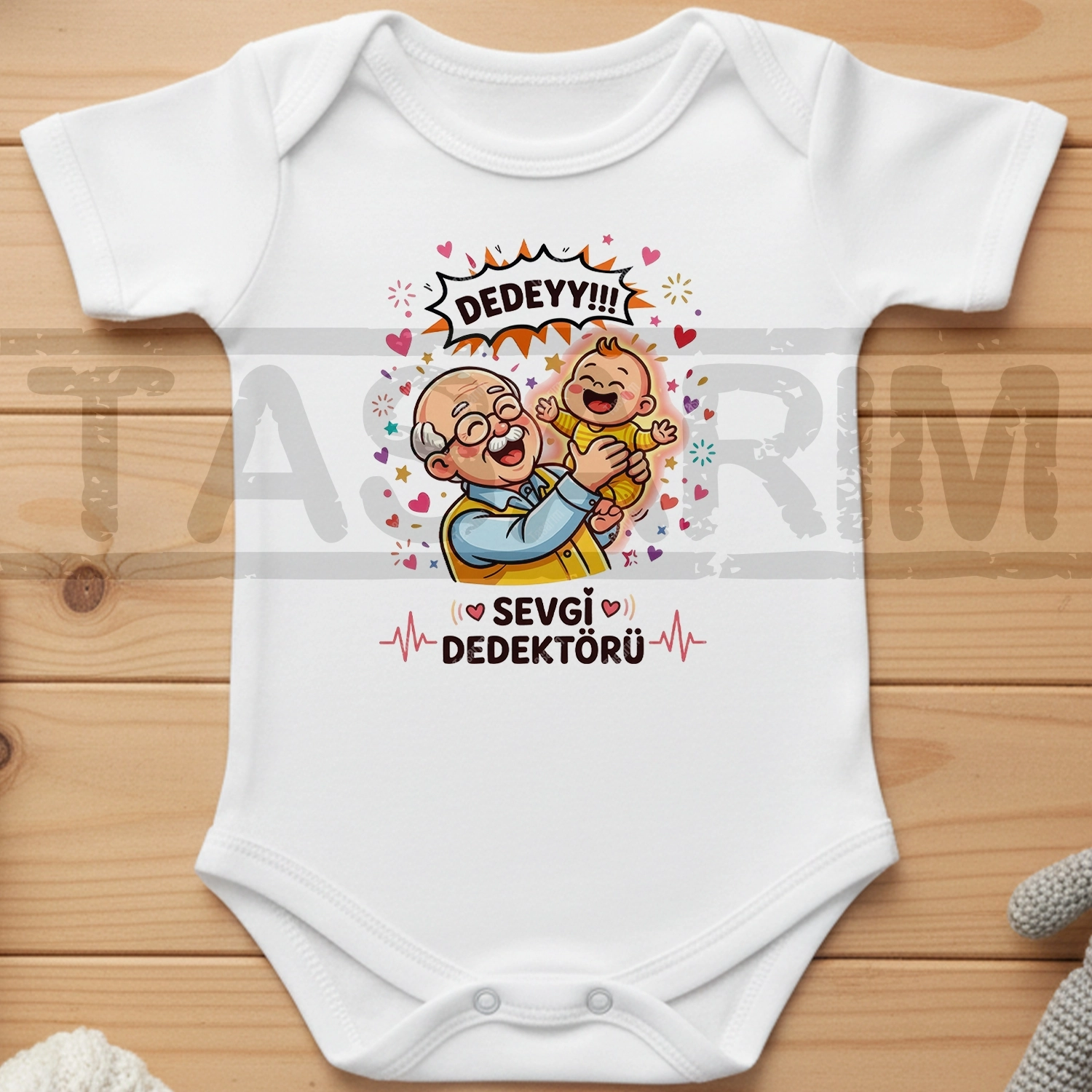 Dedeyy Sevgi Dedektörü - Bebek Body Zıbın