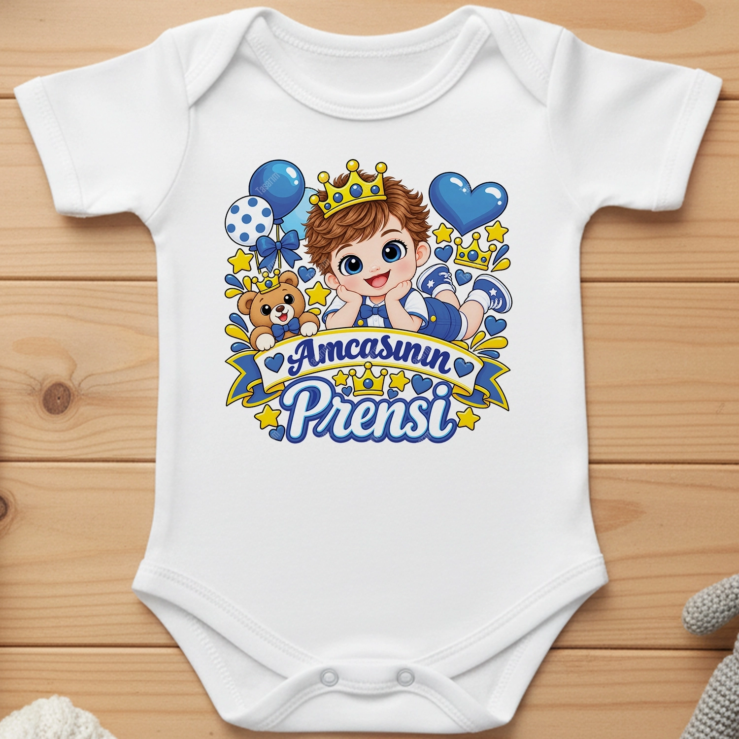 Amcasının Prensi - Bebek Body Zıbın