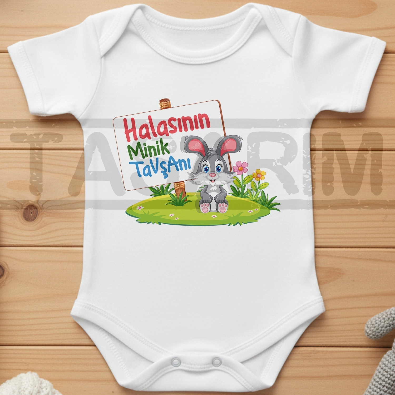 Halasının Minik Tavşanı - Bebek Body Zıbın