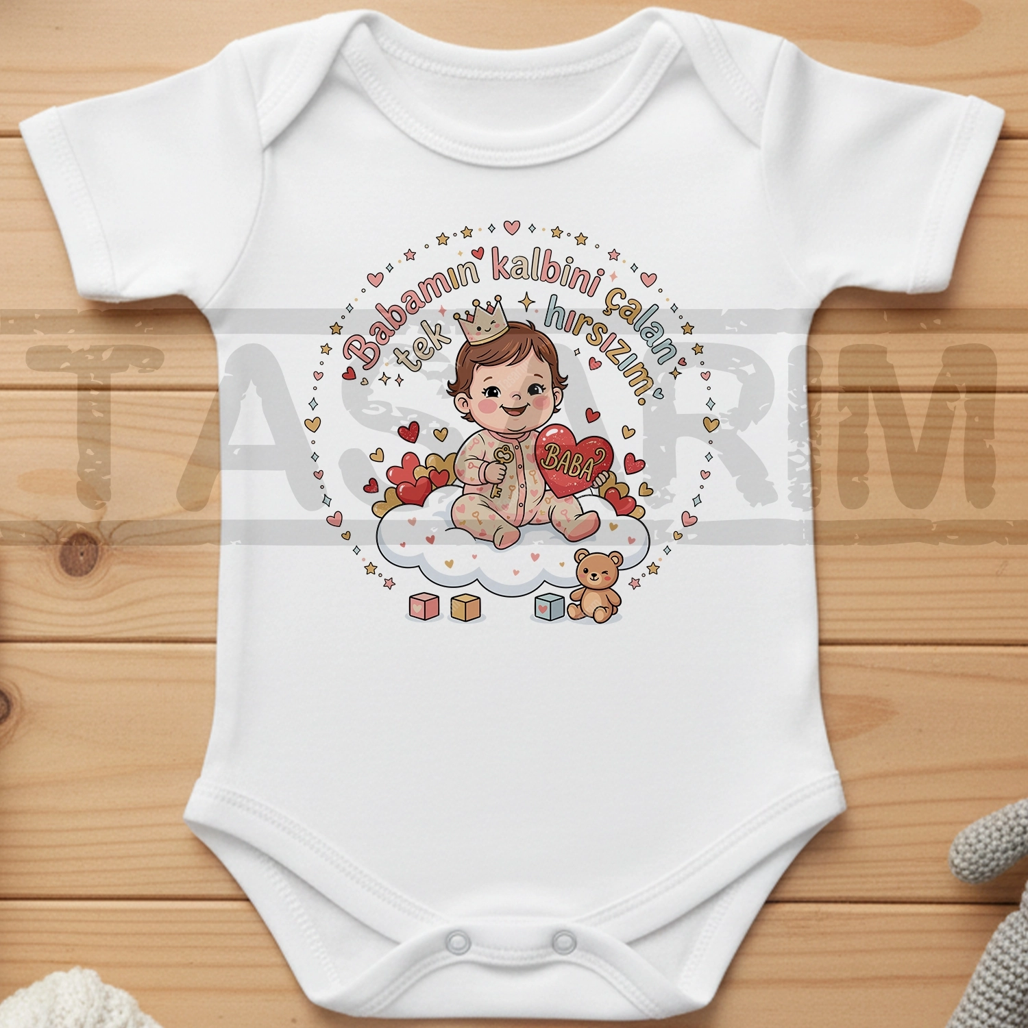 Babamın Kalbini Çalan Tek Hırsızım - Bebek Body Zıbın