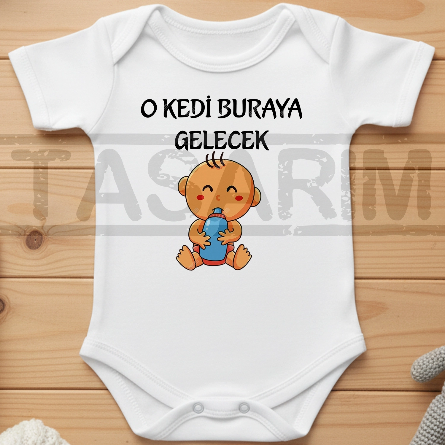 O Kedi Buraya Gelecek - Bebek Body Zıbın