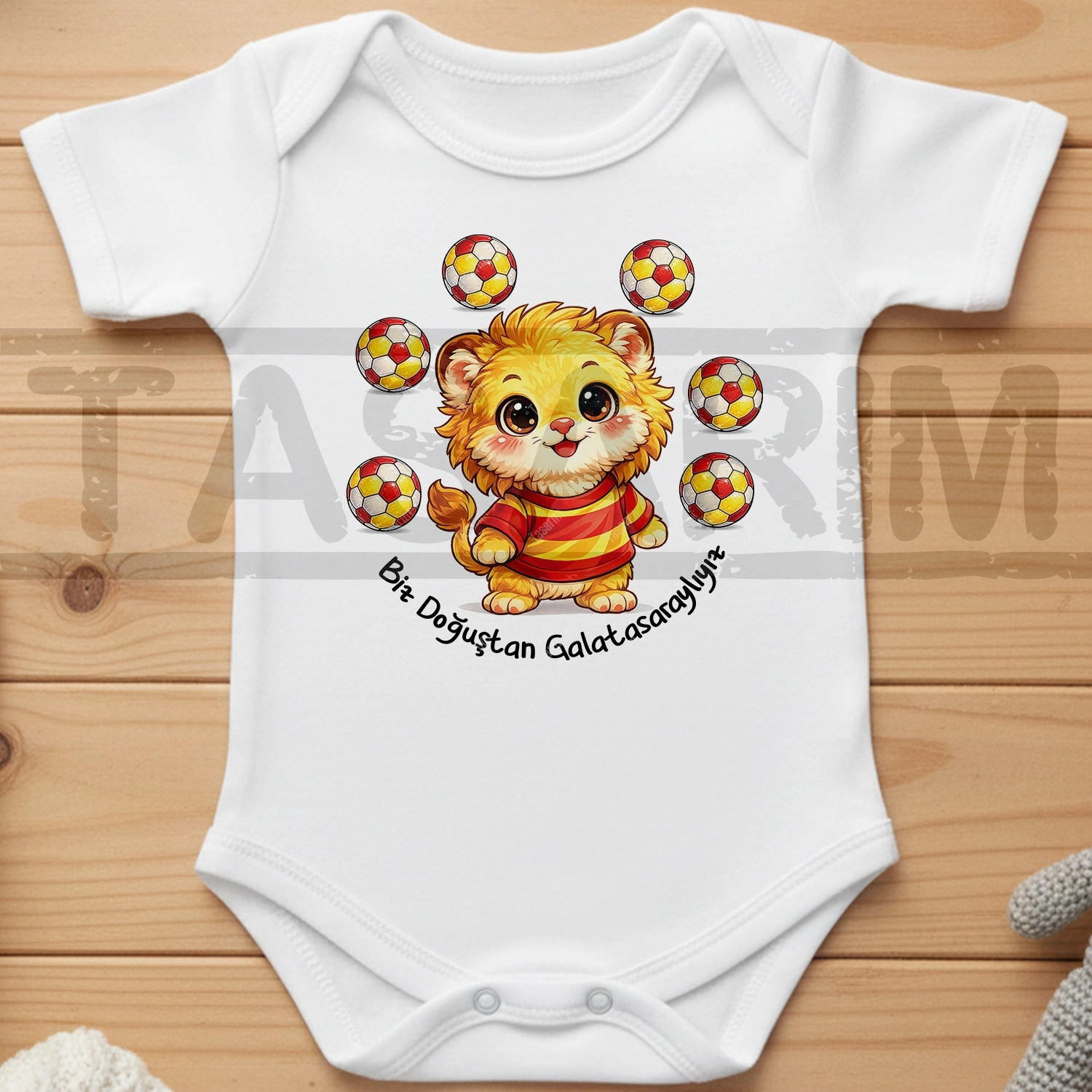 Biz Doğuştan Galatasaraylıyız - Bebek Body Zıbın