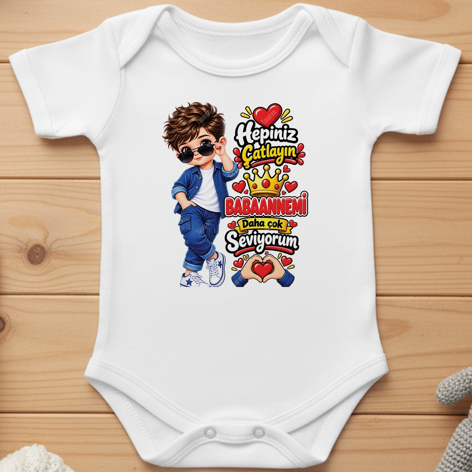 Hepiniz Çatlayın Babaannemi Daha Çok Seviyorum - Bebek Body Zıbın