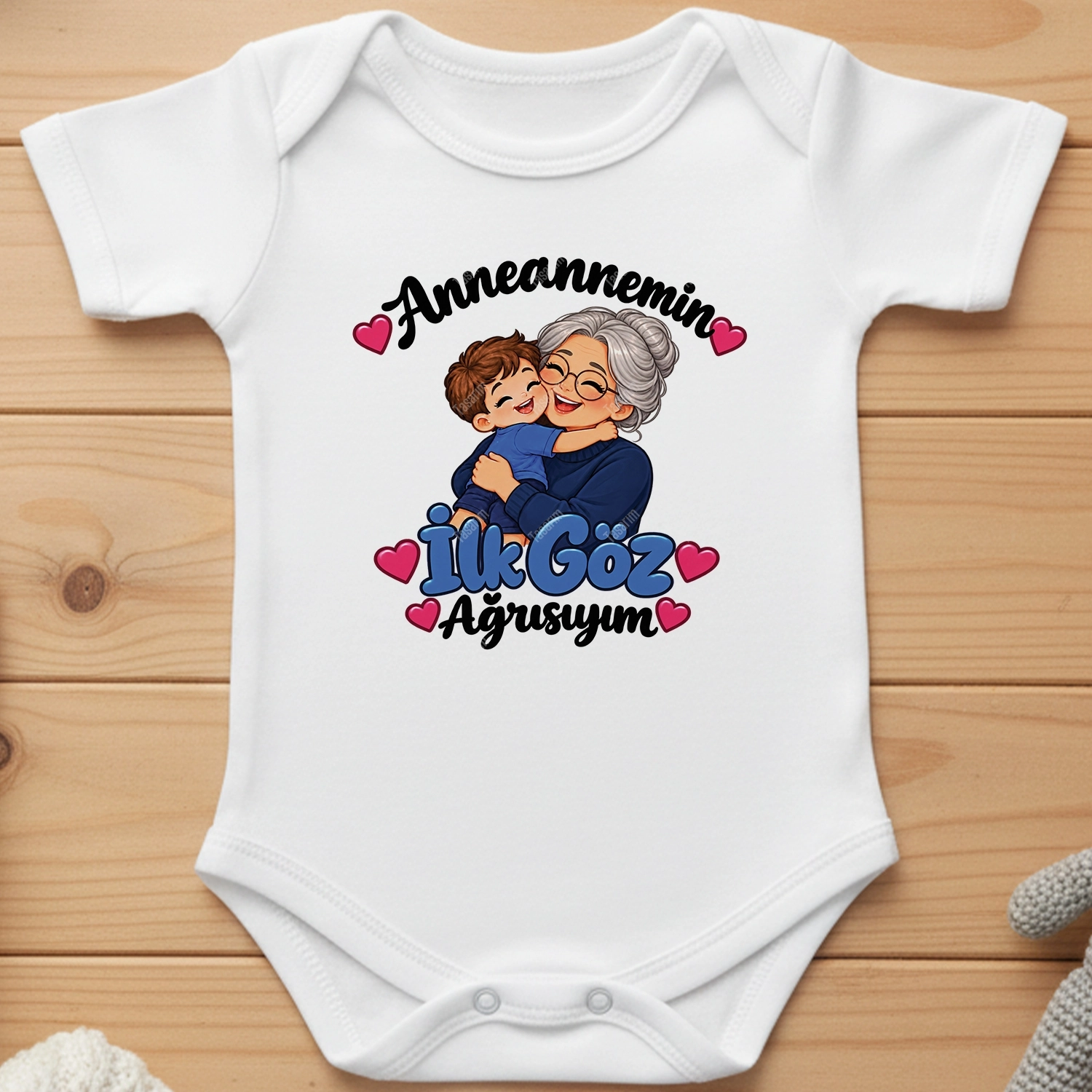 Anneannemin İlk Göz Ağrısıyım - Bebek Body Zıbın