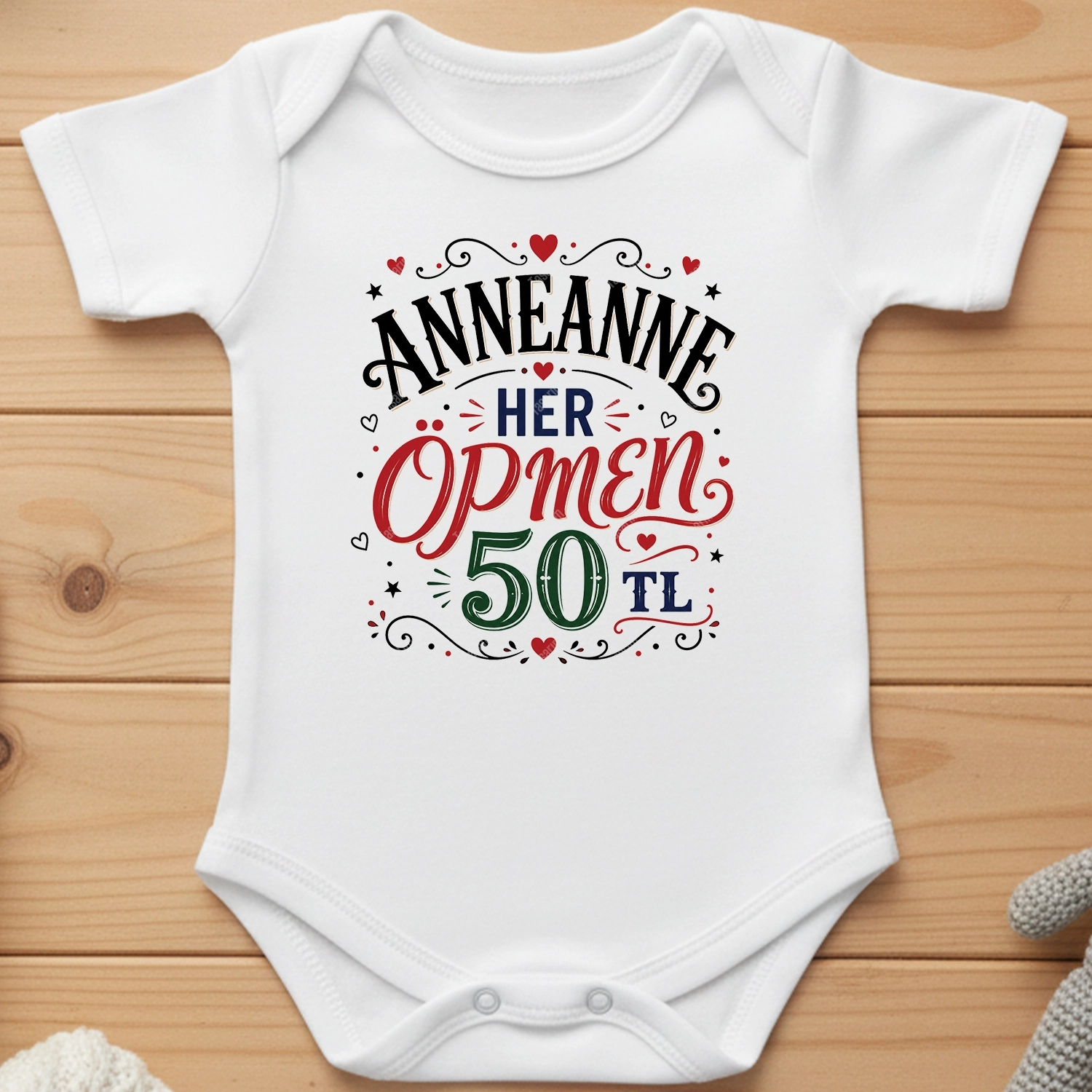 Anneanne Her Öpmen 50 TL - Bebek Body Zıbın