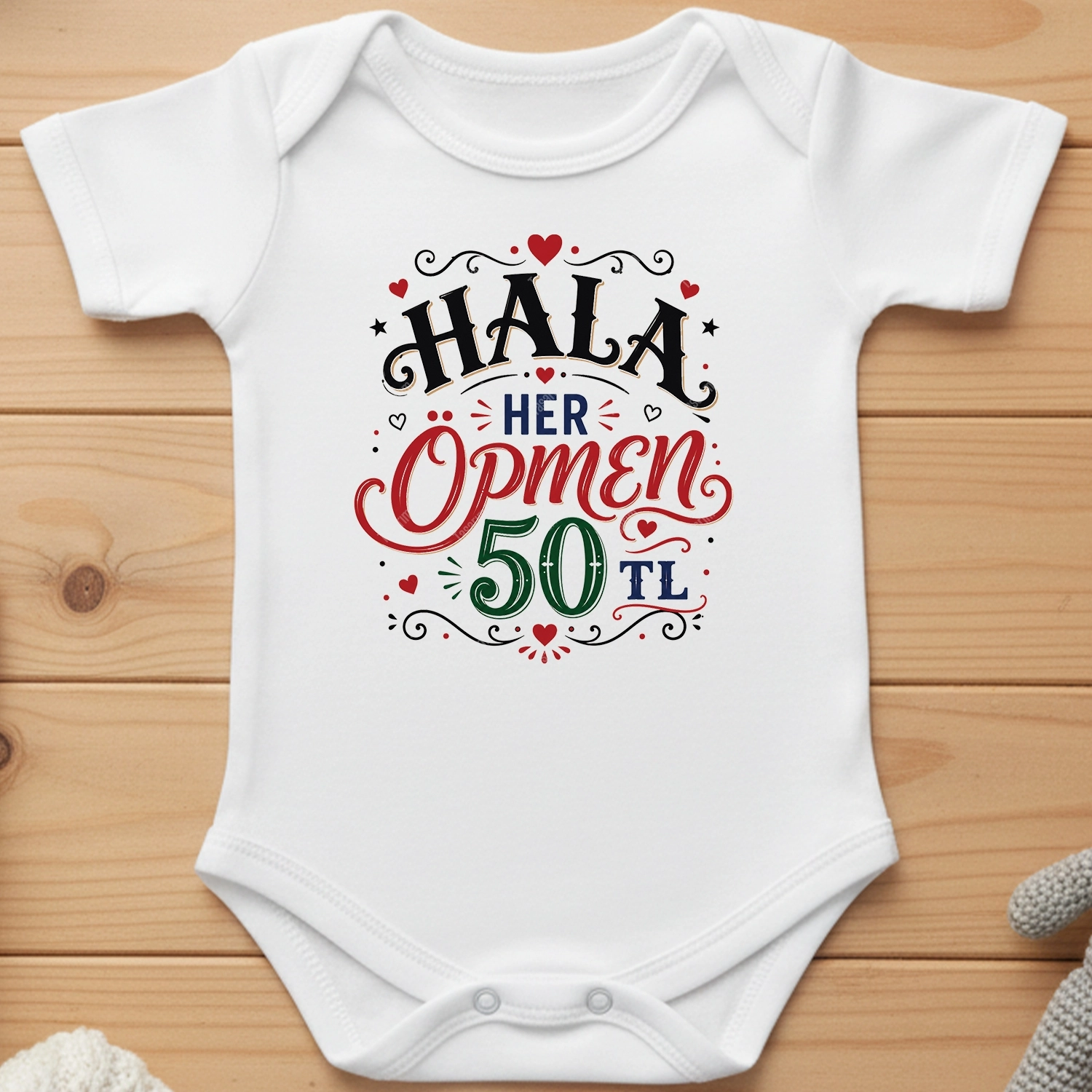 Hala Her Öpmen 50 TL - Bebek Body Zıbın