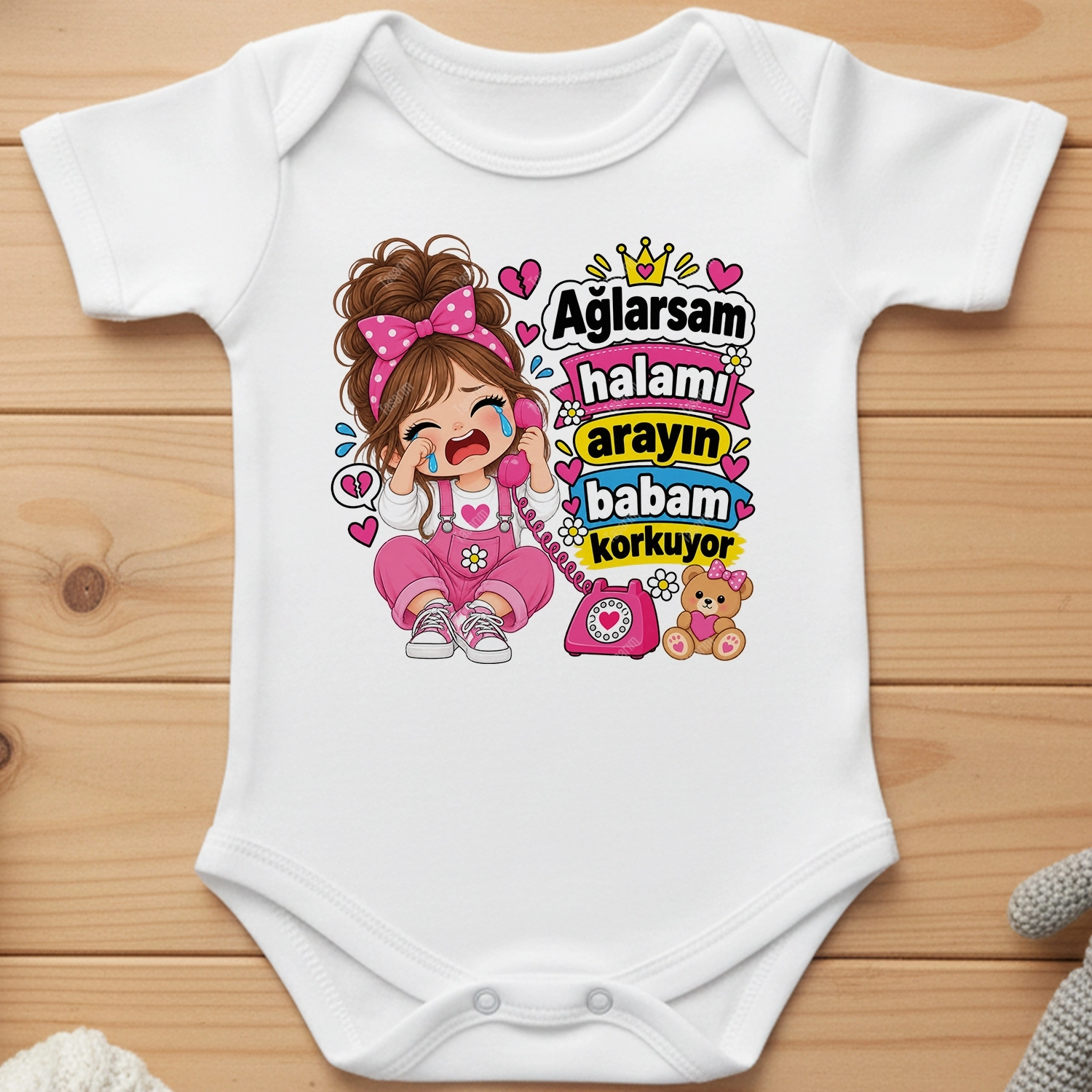 Ağlarsam Halamı Arayın Babam Korkuyor - Bebek Body Zıbın