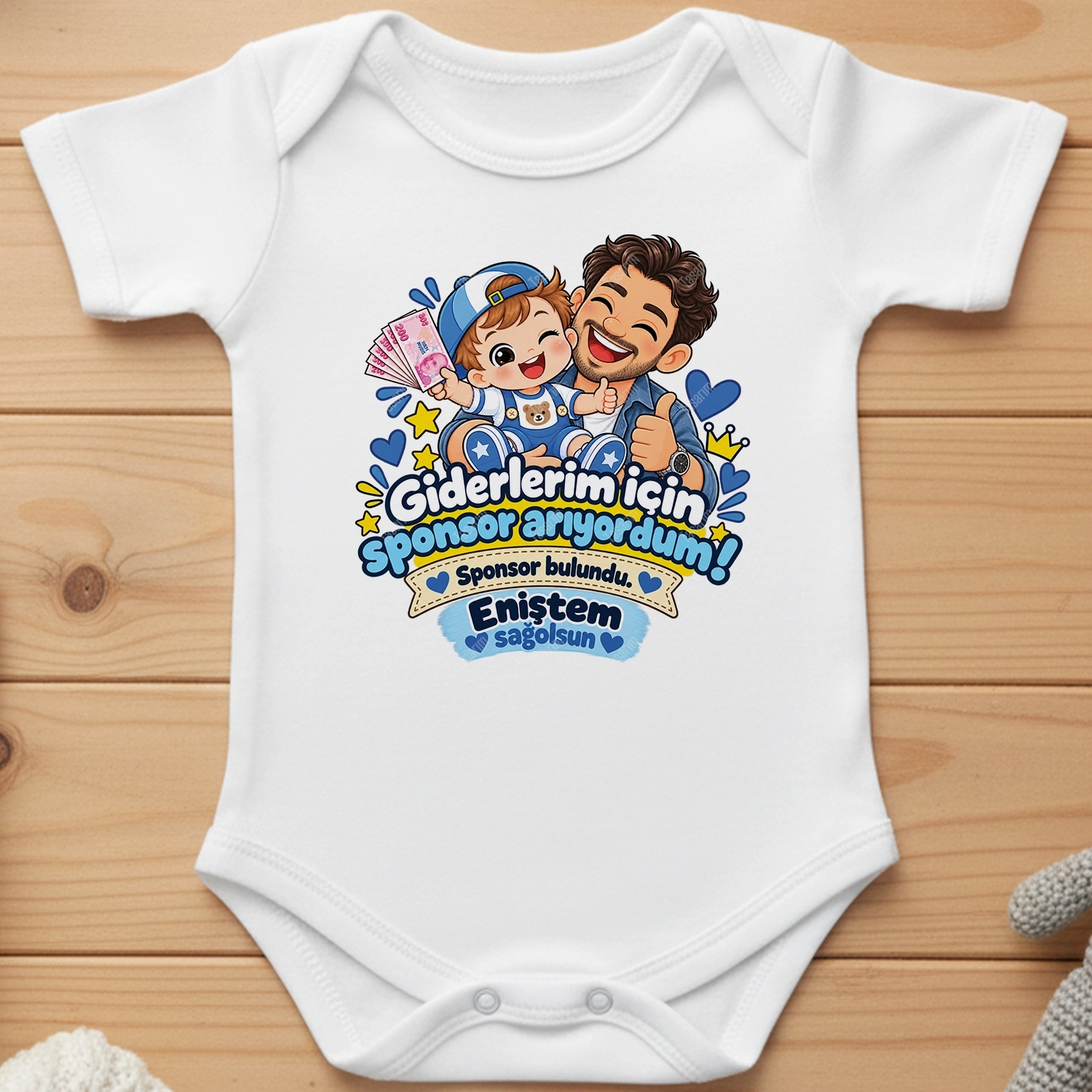 Giderlerim İçin Sponsor Arıyordum Sponsor Bulundu Eniştem Sağolsun - Bebek Body Zıbın