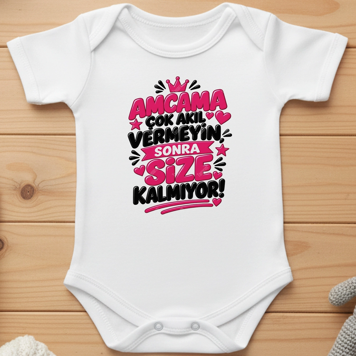 Amcama Çok Akıl Vermeyin Sonra Size Kalmıyor - Bebek Body Zıbın