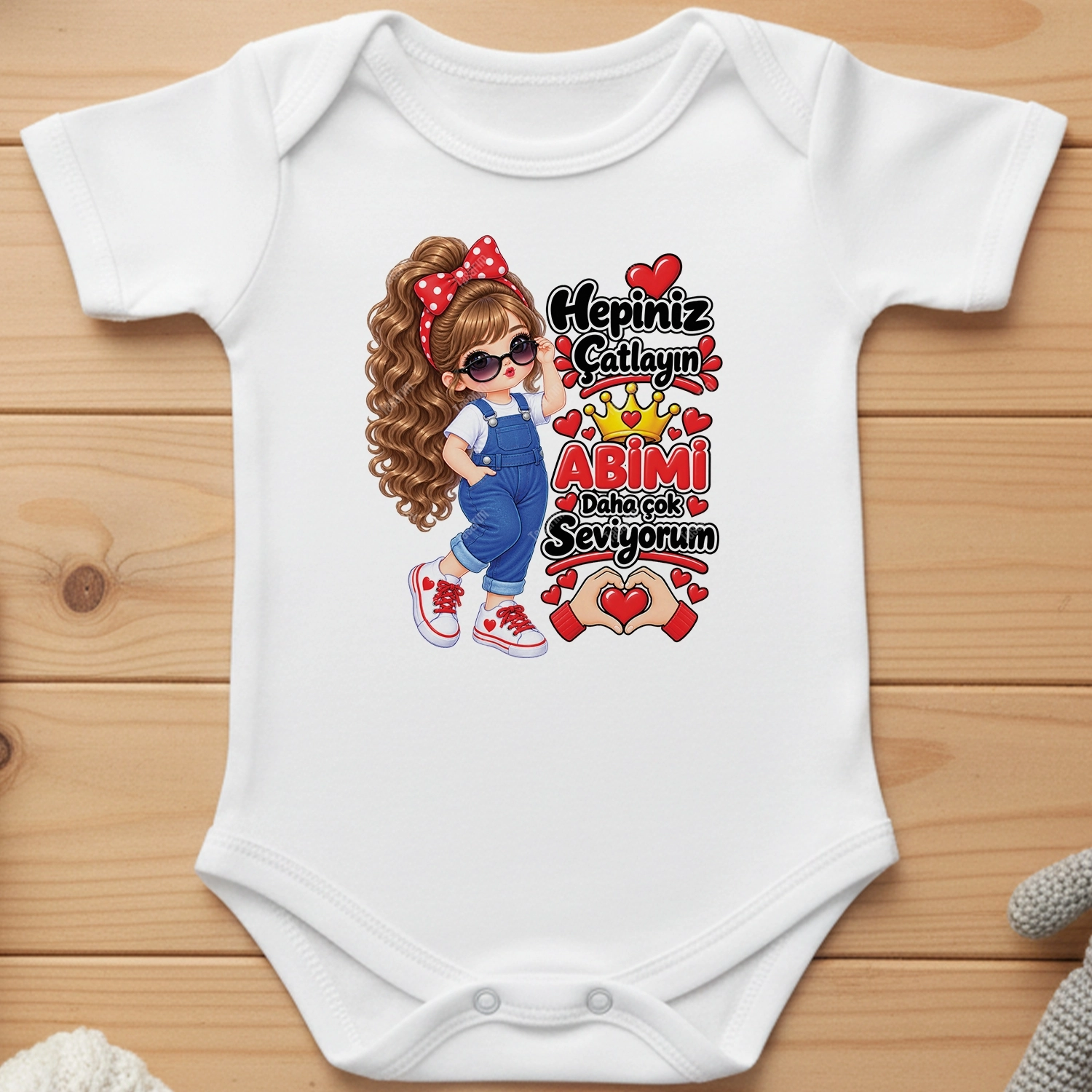 Hepiniz Çatlayın Abimi Daha Çok Seviyorum - Bebek Body Zıbın