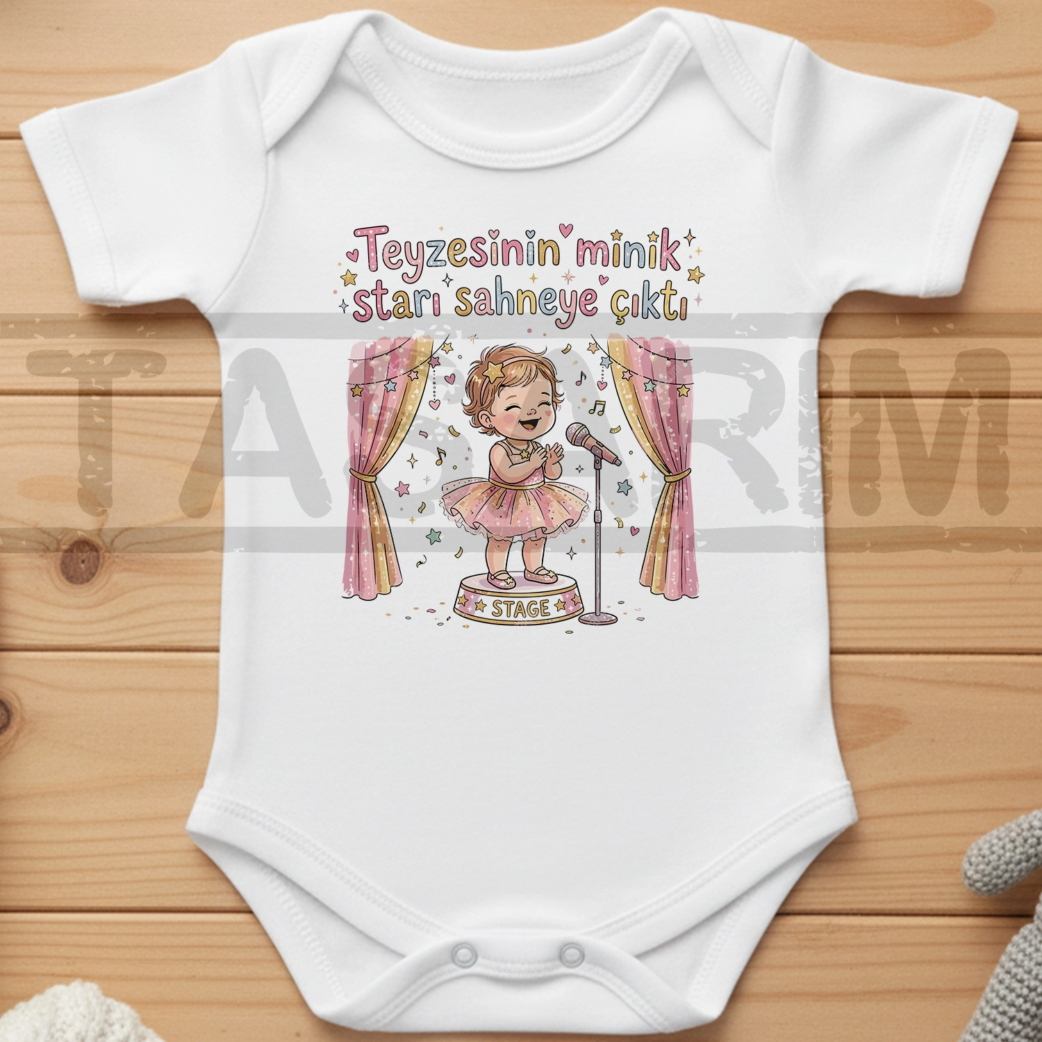 Teyzesinin Minik Starı Sahneye Çıktı - Bebek Body Zıbın