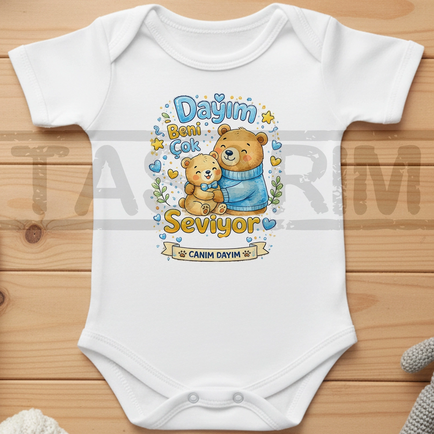 Dayım Beni Çok Seviyor Canım Dayım - Bebek Body Zıbın