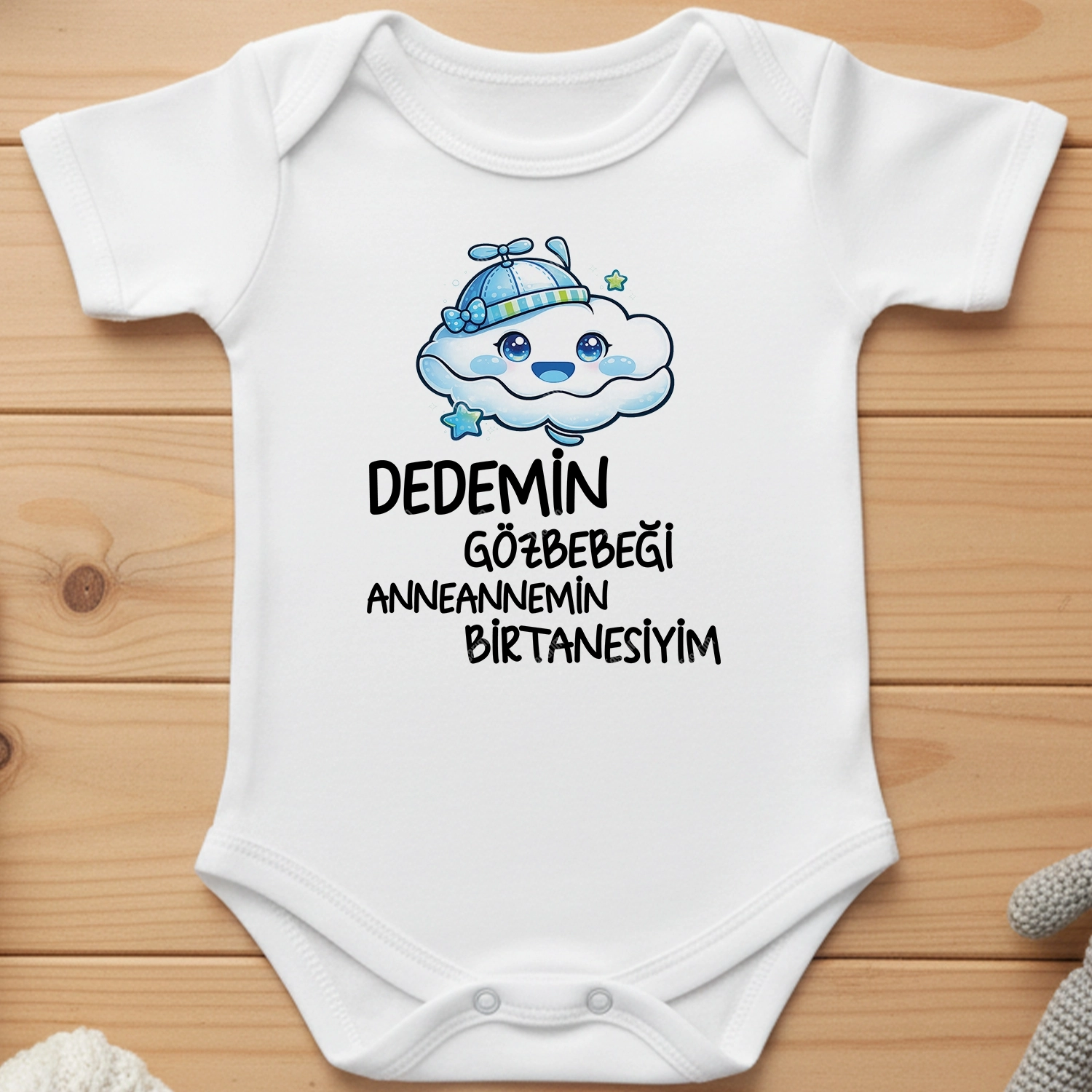 Dedemin Gözbebeği Anneannemin Bir Tanesiyim - Bebek Body Zıbın