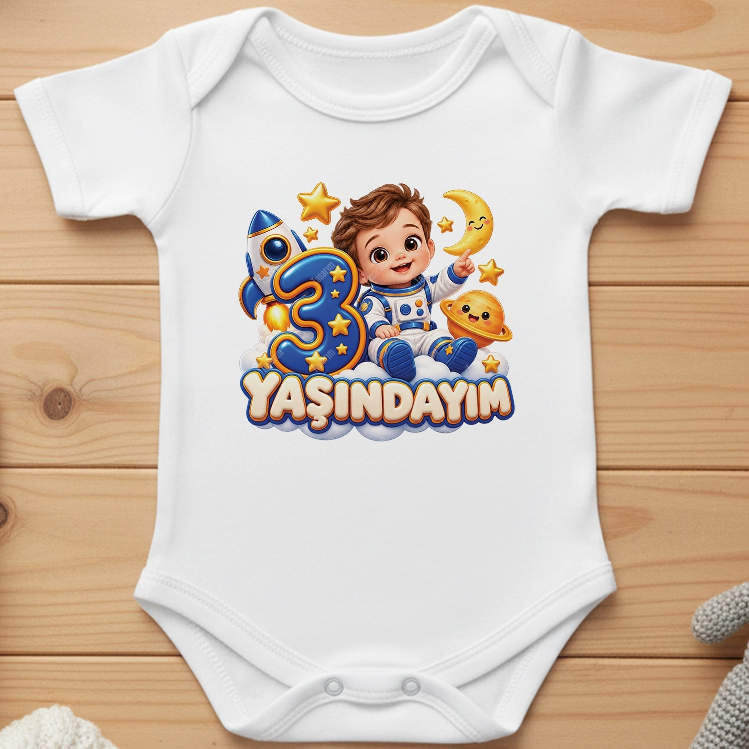 3 Yaşındayım - Bebek Body Zıbın