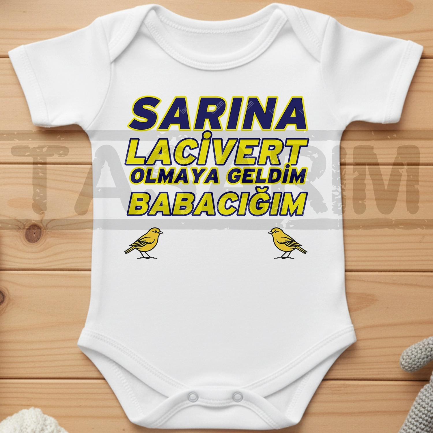 Sarına Lacivert Olmaya Geldim Babacığım - Bebek Body Zıbın