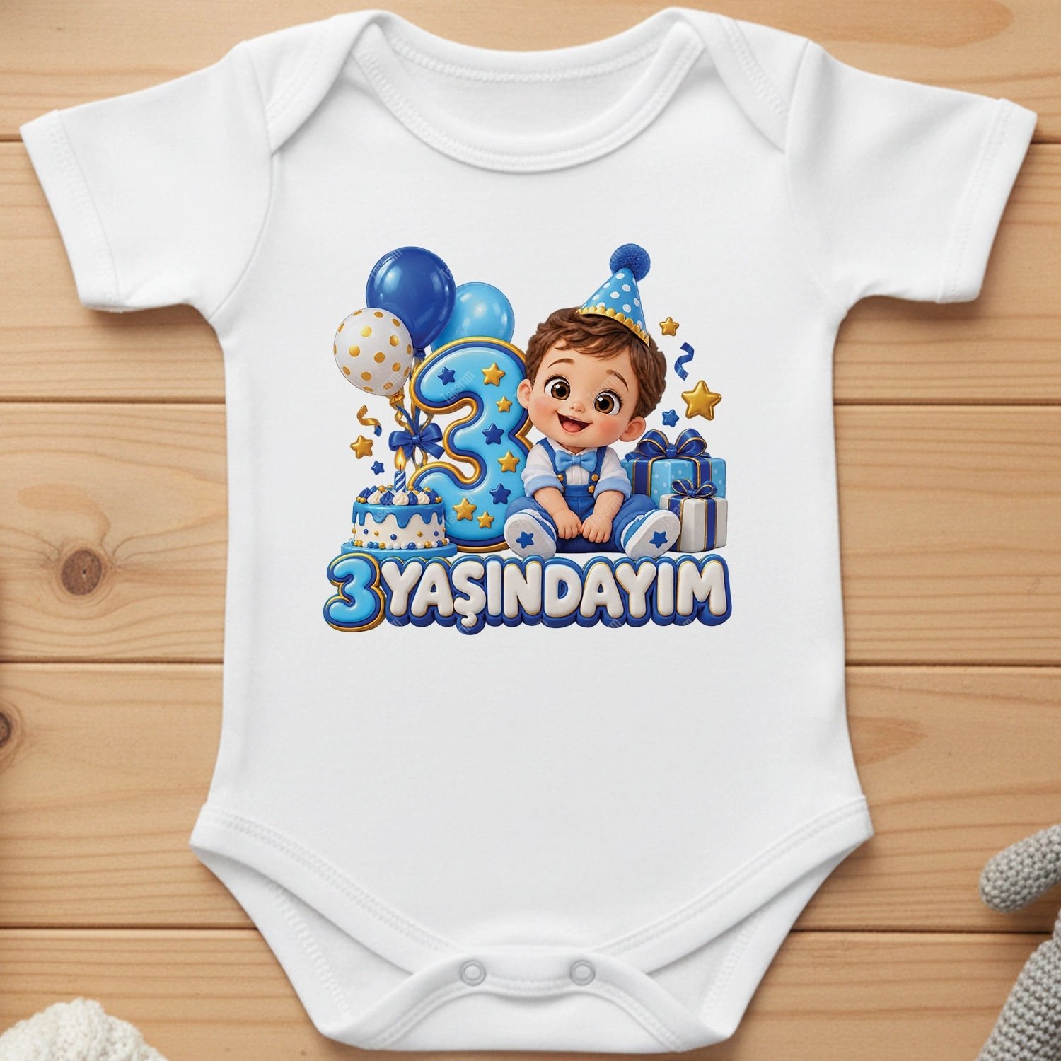 3 Yaşındayım - Bebek Body Zıbın