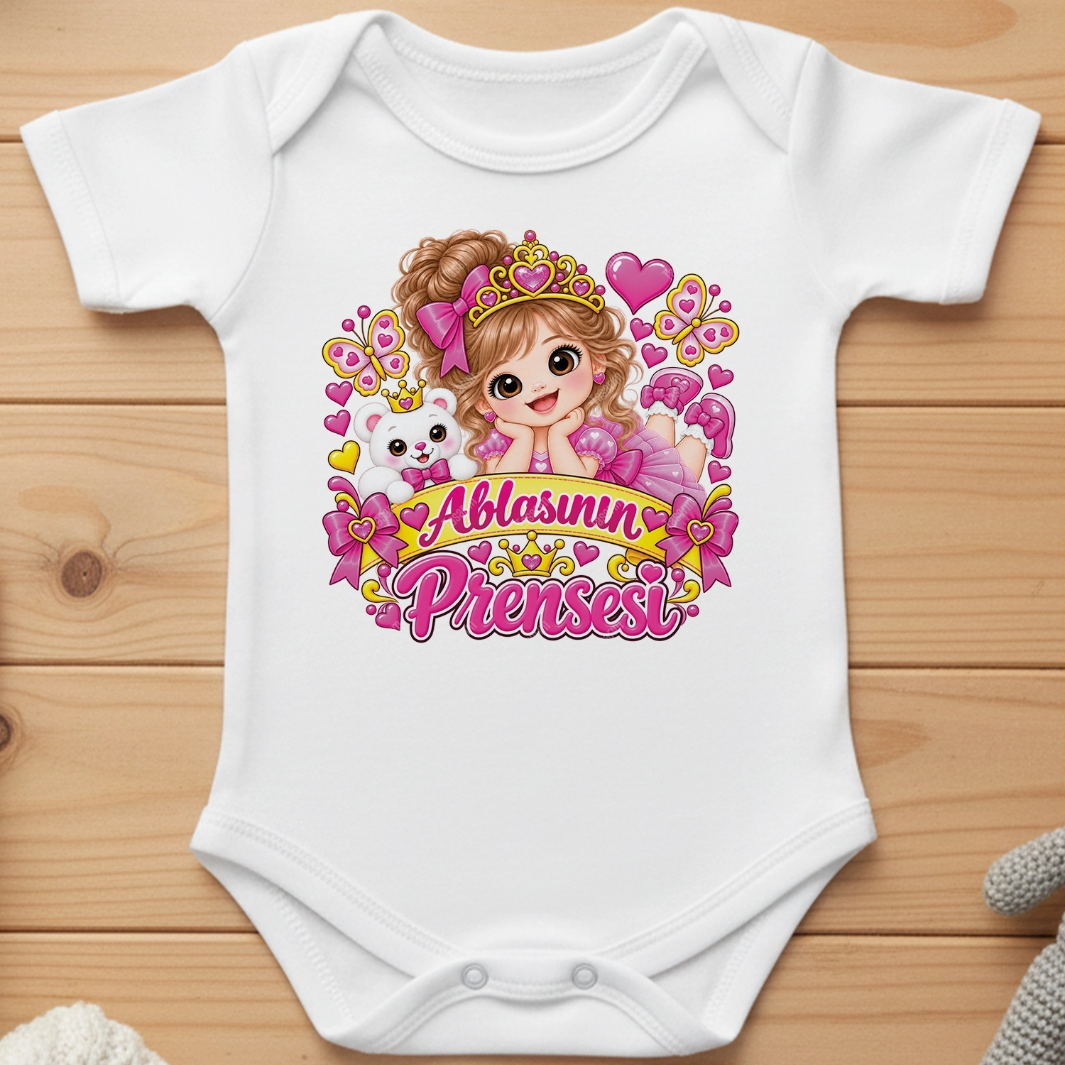 Ablasının Prensesi - Bebek Body Zıbın
