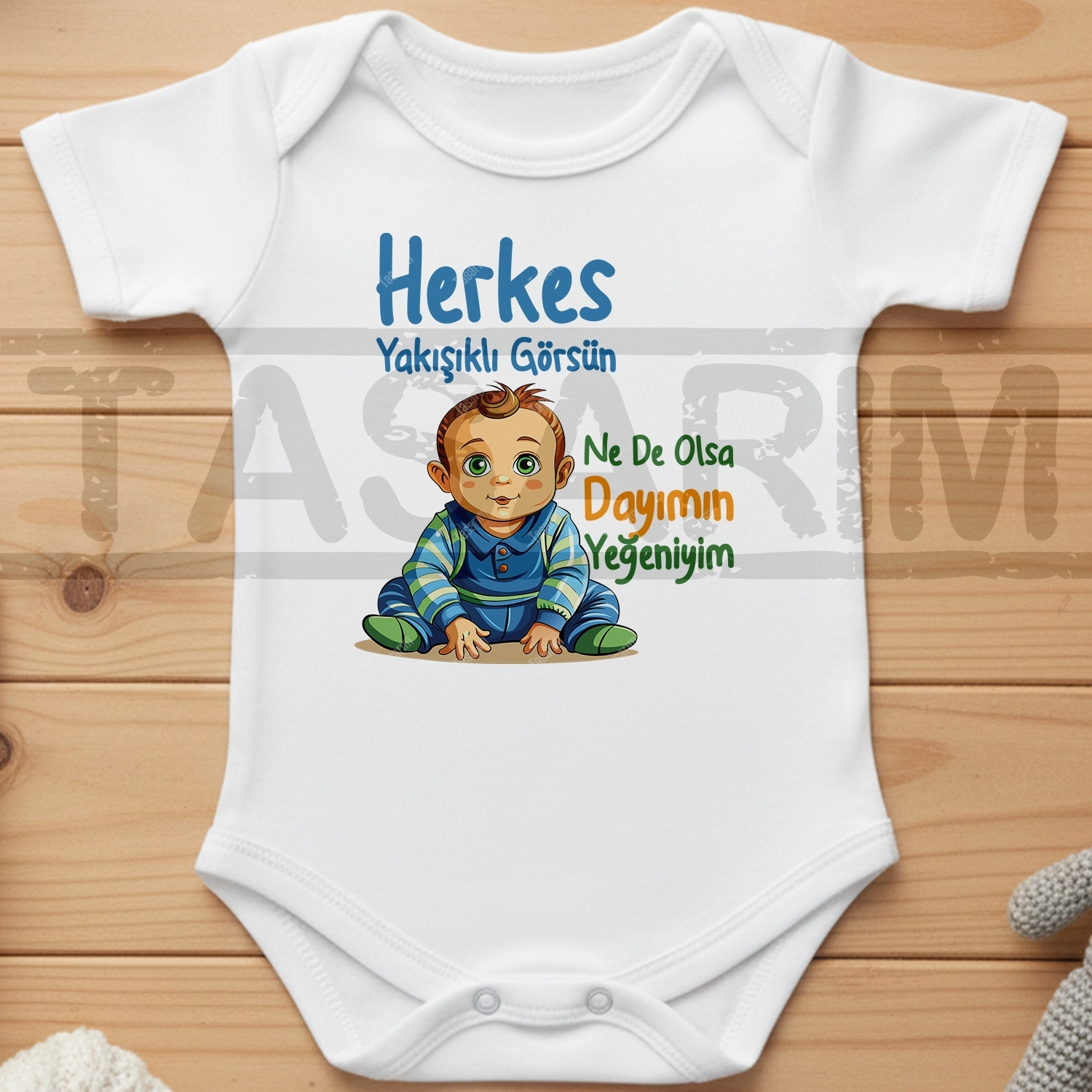 Herkes Yakışıklı Görsün Ne De Olsa Dayımın Yeğeniyim - Bebek Body Zıbın