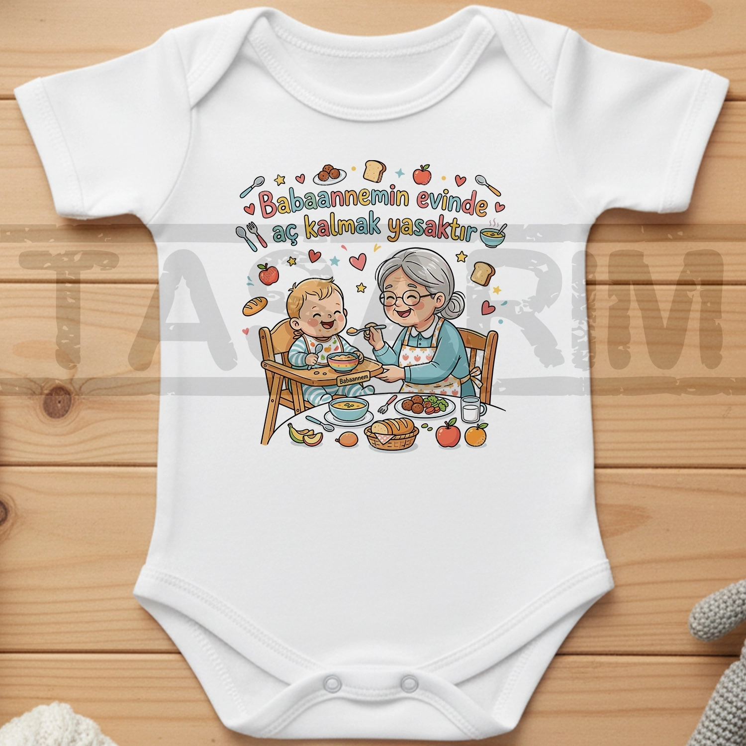 Babaannemin Evinde Aç Kalmak Yasaktır - Bebek Body Zıbın