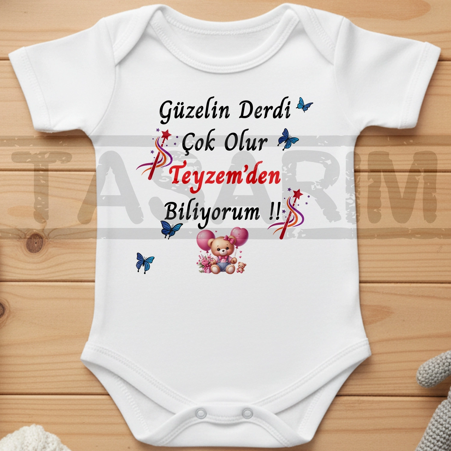 Güzelin Derdi Çok Olur Teyzem’den Biliyorum - Bebek Body Zıbın